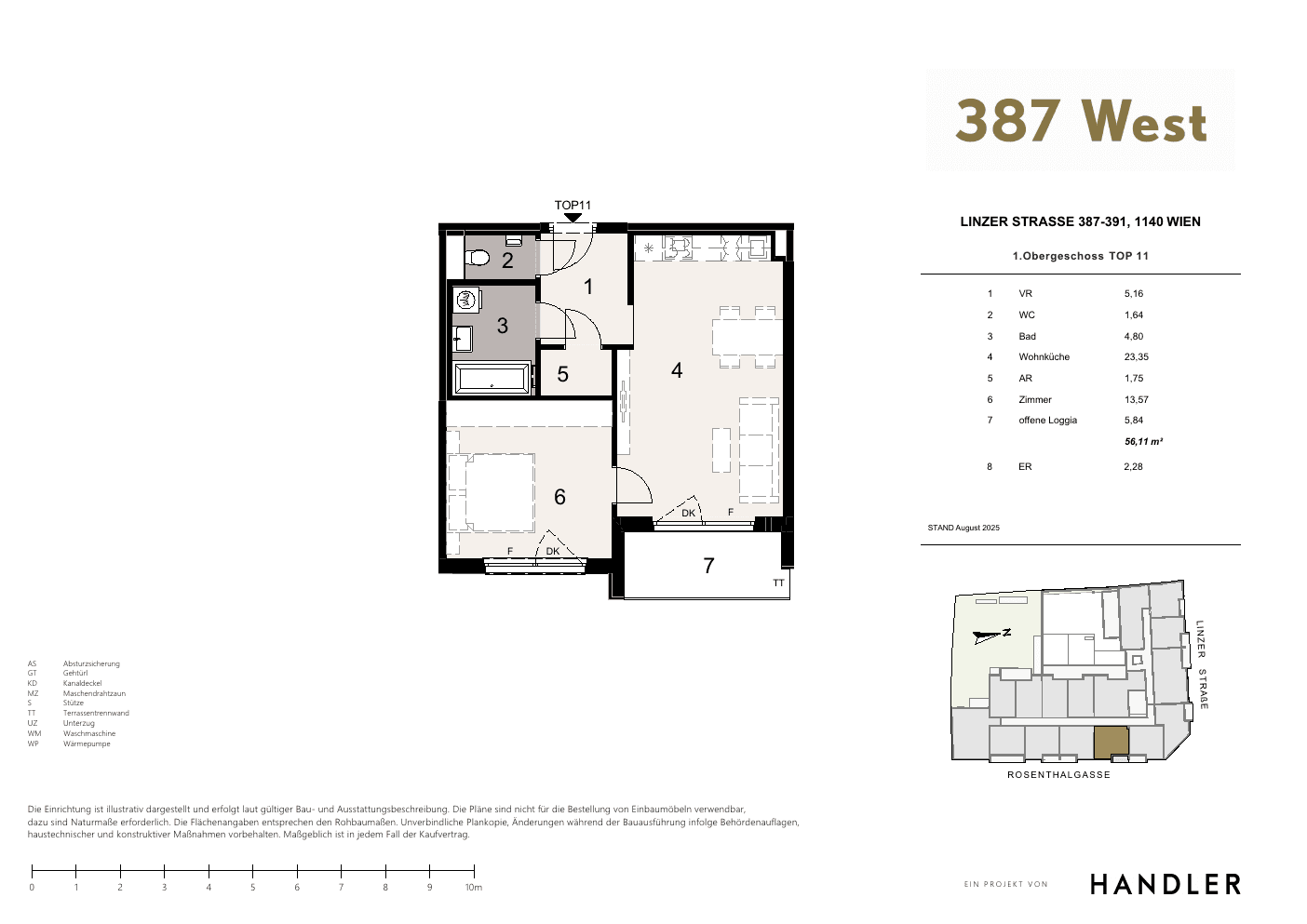 Grundriss Top 11 — 387 West — 2 Zimmer — 50,3 m² — 1st floor