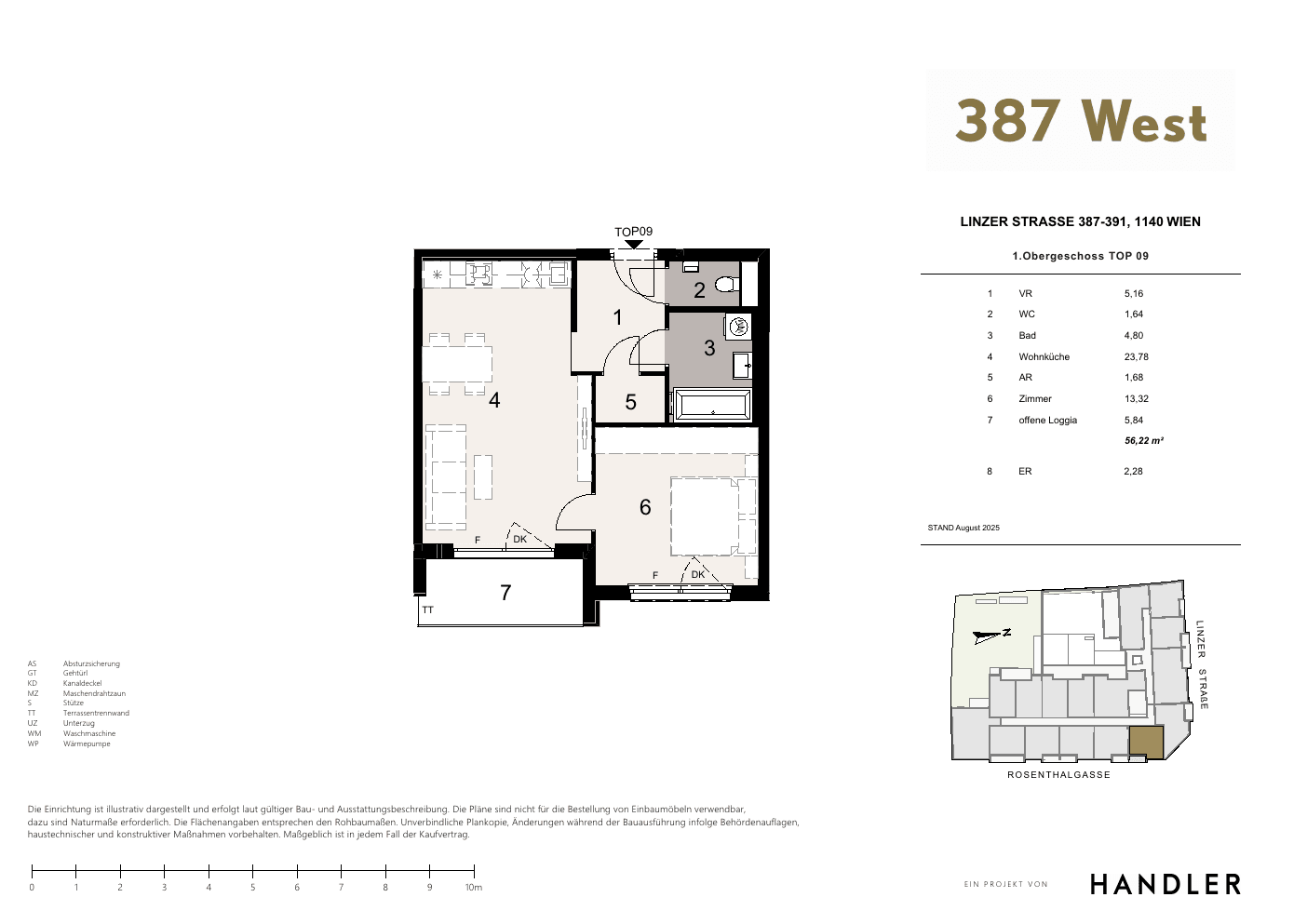 Grundriss Top 9 — 387 West — 2 Zimmer — 50,4 m² — 1st floor