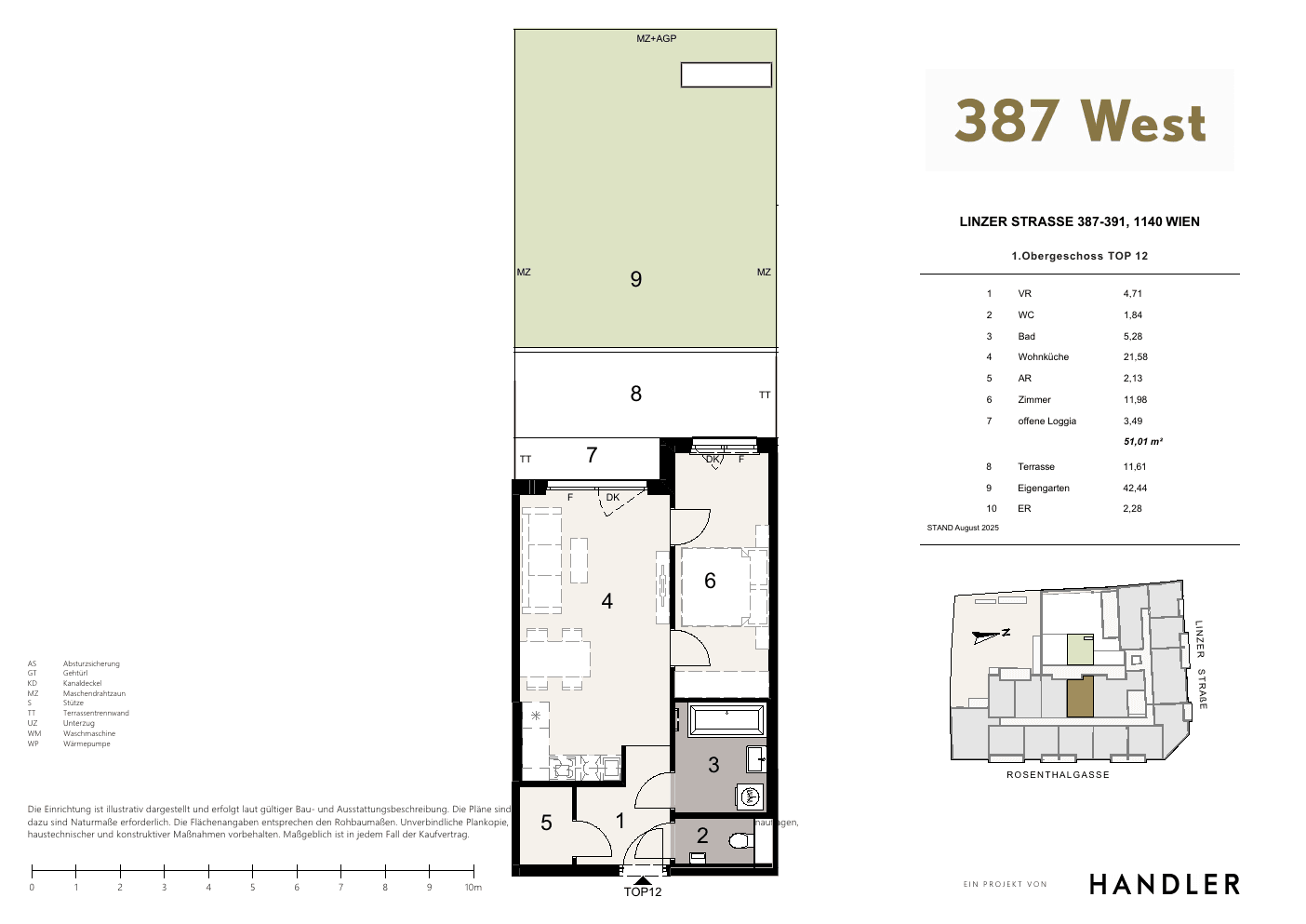 Grundriss Top 12 — 387 West — 2 Zimmer — 47,5 m² — 1st floor