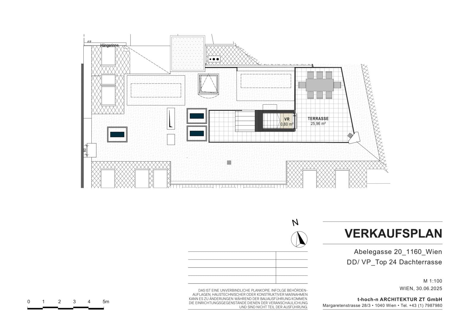 Grundriss Top 24 — Abelegasse 20 — 4 Zimmer — 151 m² — 2nd attic floor — Grundriss 2/2