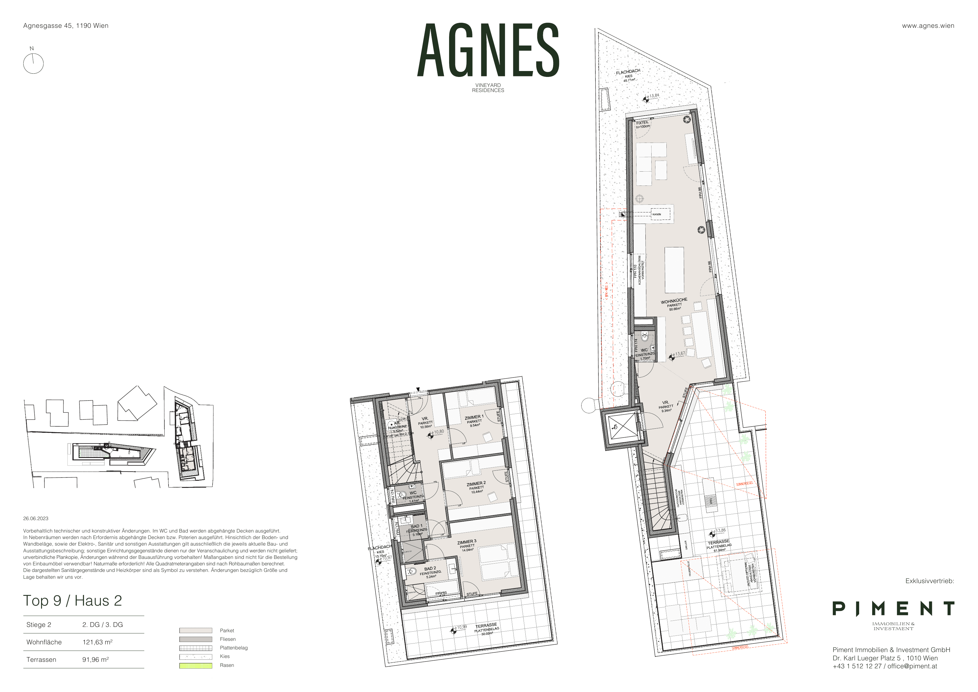 Grundriss Top 2.9 — Agnes — 4 Zimmer — 121,6 m² — 2nd attic floor