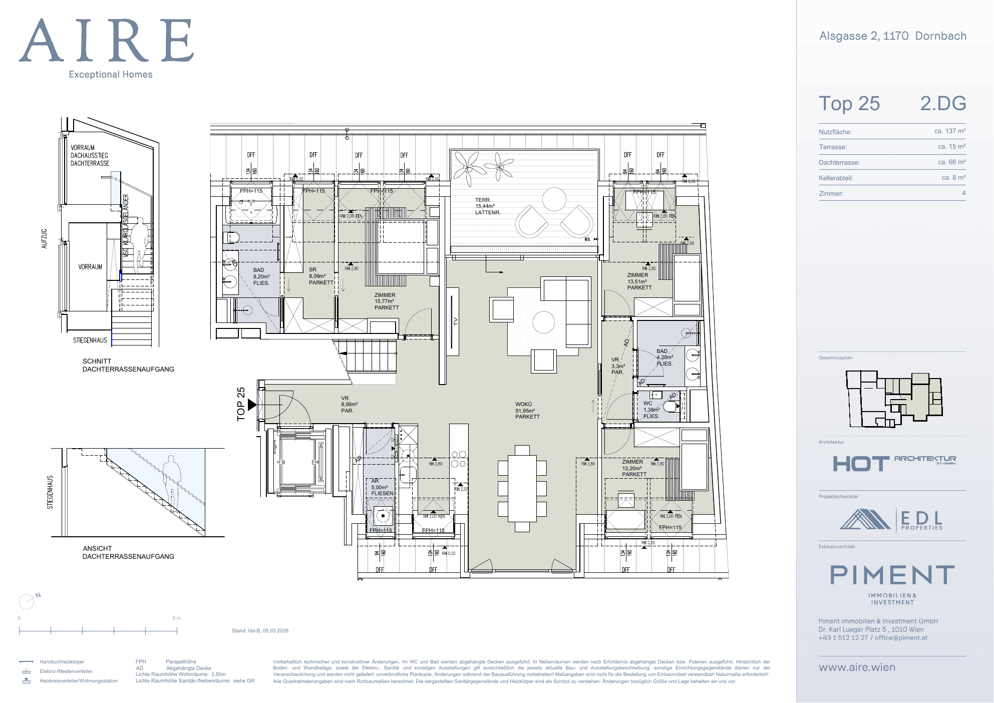 Grundriss Top 25 — Aire — 4 Zimmer — 136,8 m² — 2nd attic floor
