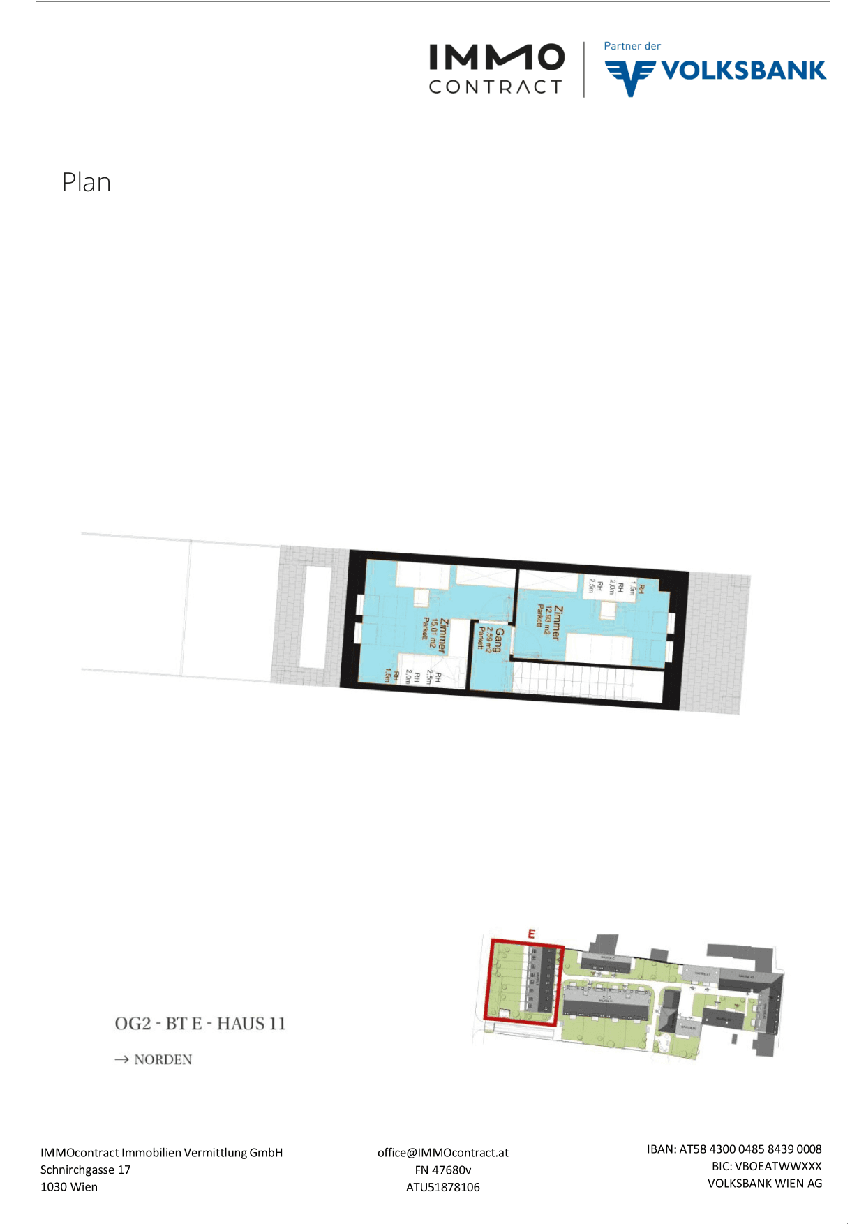 Grundriss Top 16469719 — Am Liesingbach — 4 Zimmer — 95,8 m² — Ground floor / 1st floor / 1st attic floor