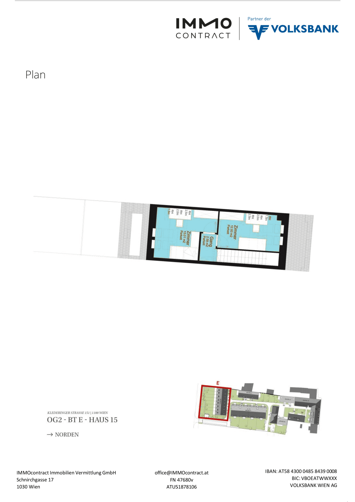 Grundriss Top 16469731 — Am Liesingbach — 4 Zimmer — 95,8 m² — Ground floor / 1st floor / 1st attic floor — Grundriss 3/3
