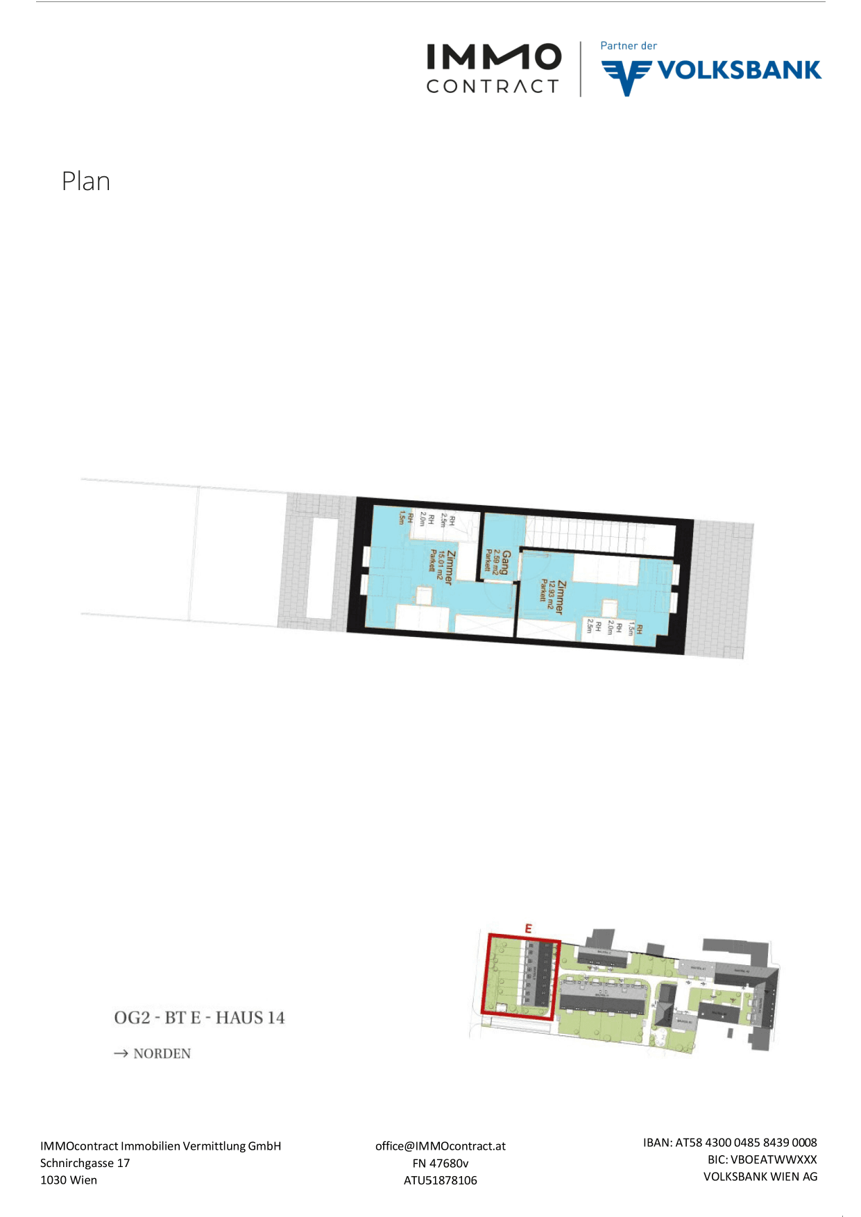 Grundriss Top 16469728 — Am Liesingbach — 4 Zimmer — 95,8 m² — Ground floor / 1st floor / 1st attic floor — Grundriss 3/3