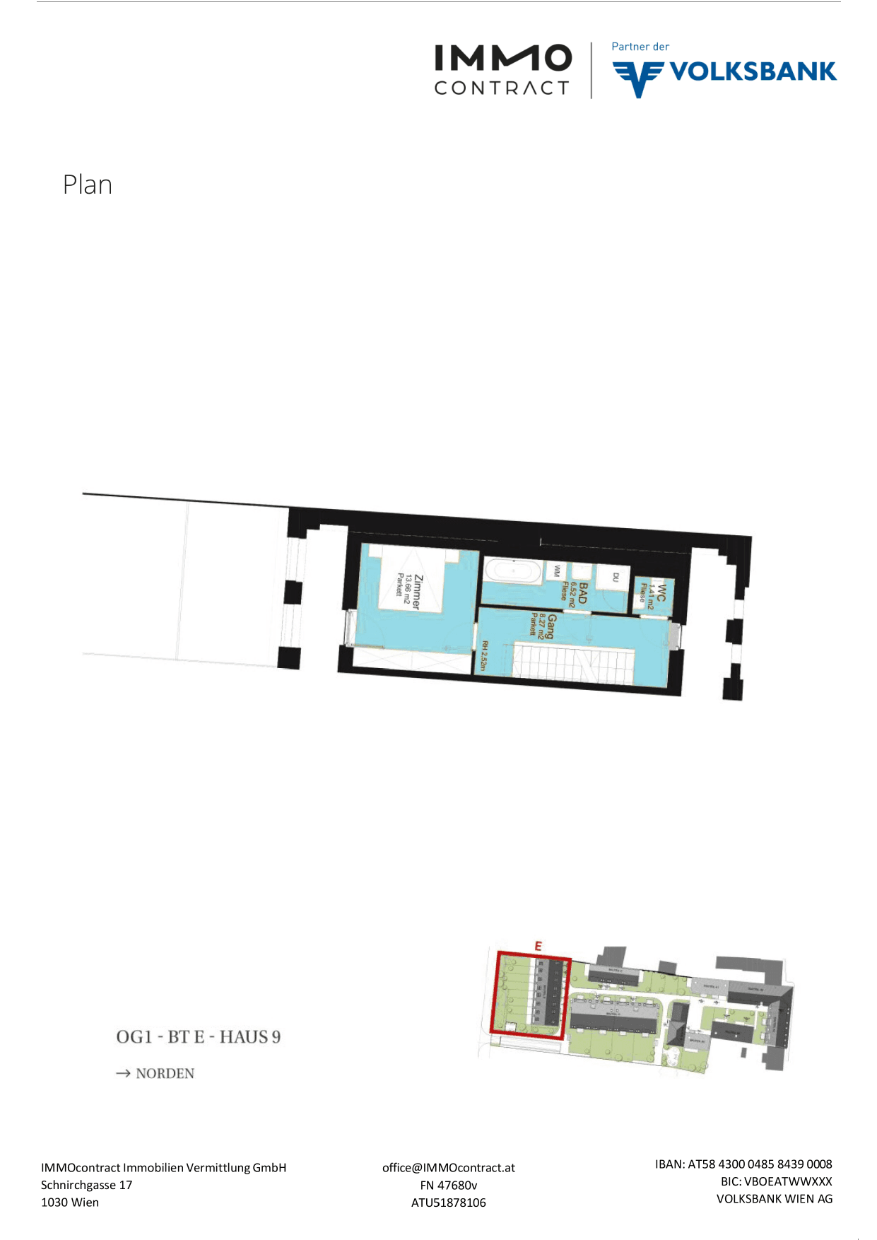 Grundriss Top 16469713 — Am Liesingbach — 4 Zimmer — 93,8 m² — Ground floor / 1st floor / 1st attic floor — Grundriss 2/3