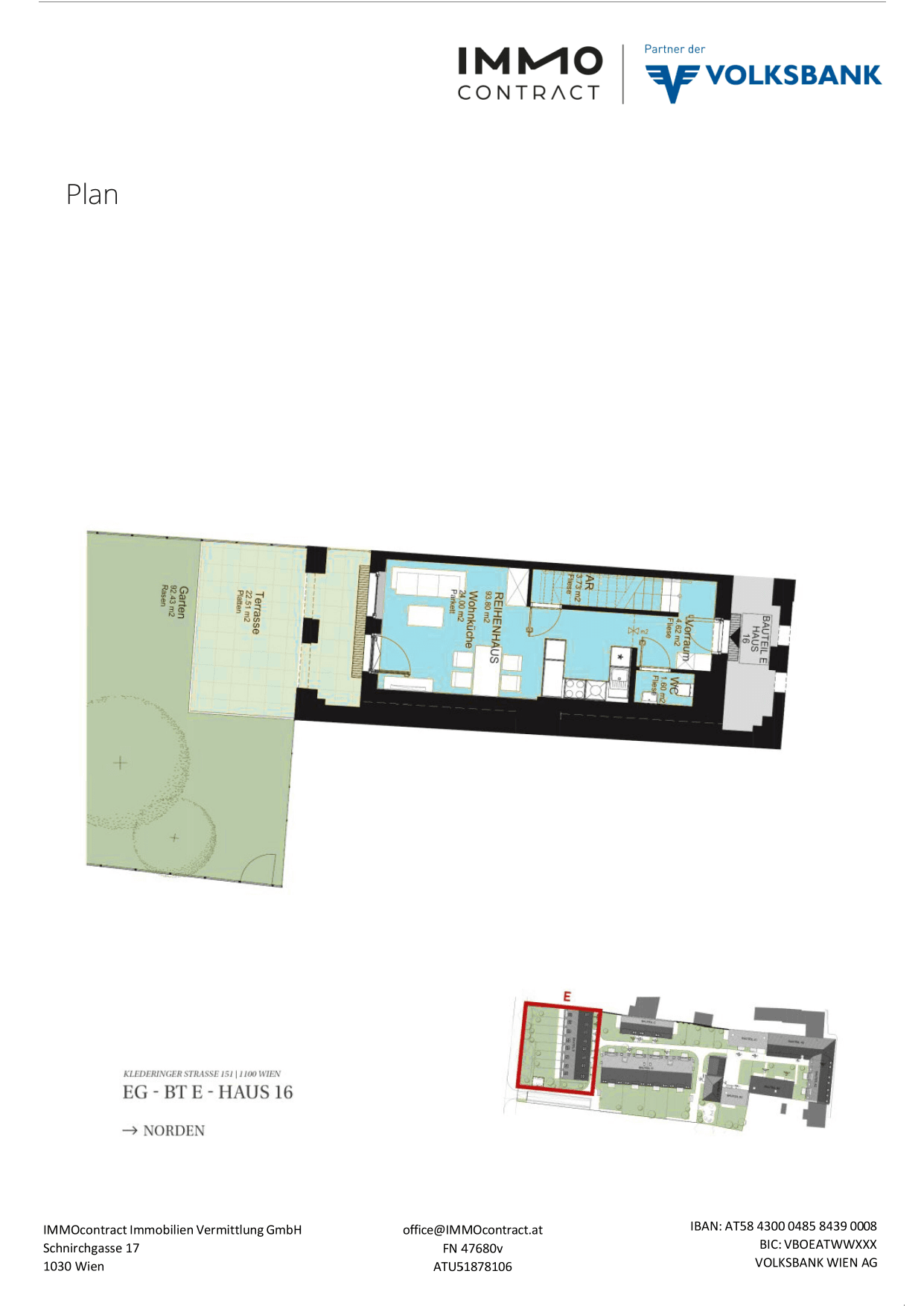 Grundriss Top 16469734 — Am Liesingbach — 4 Zimmer — 93,8 m² — Ground floor / 1st floor / 1st attic floor — Grundriss 2/3