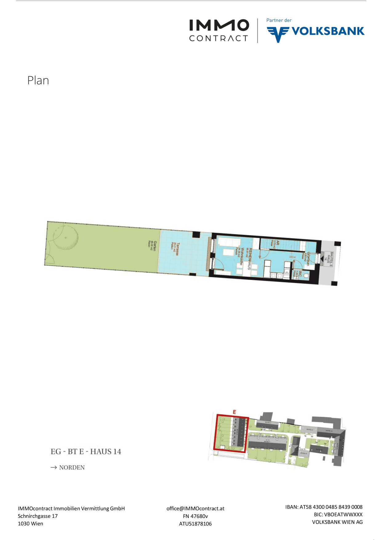 Grundriss Top 16469728 — Am Liesingbach — 4 Zimmer — 95,8 m² — Ground floor / 1st floor / 1st attic floor — Grundriss 1/3