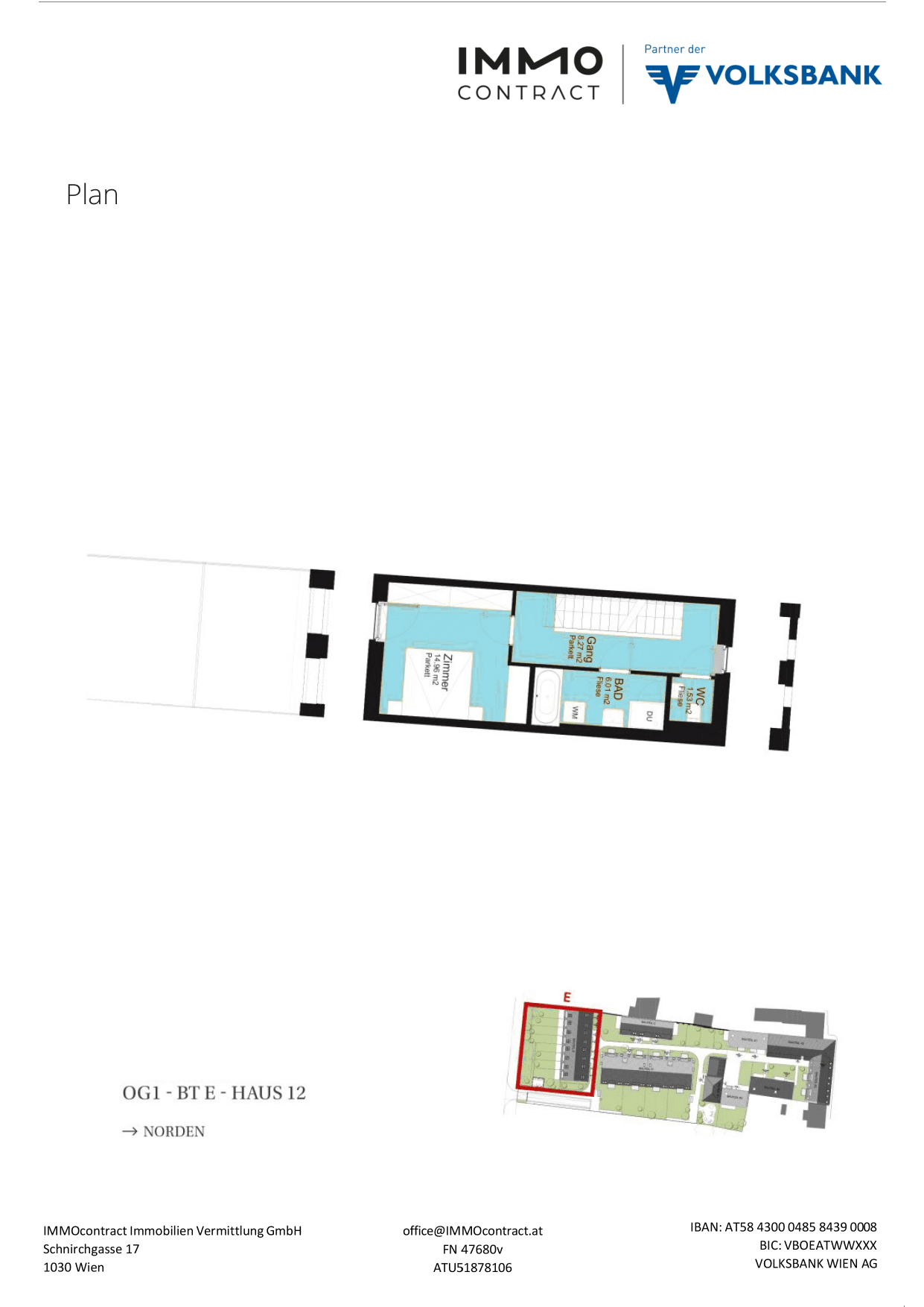Grundriss Top 16469722 — Am Liesingbach — 4 Zimmer — 95,8 m² — Ground floor / 1st floor / 1st attic floor — Grundriss 2/2