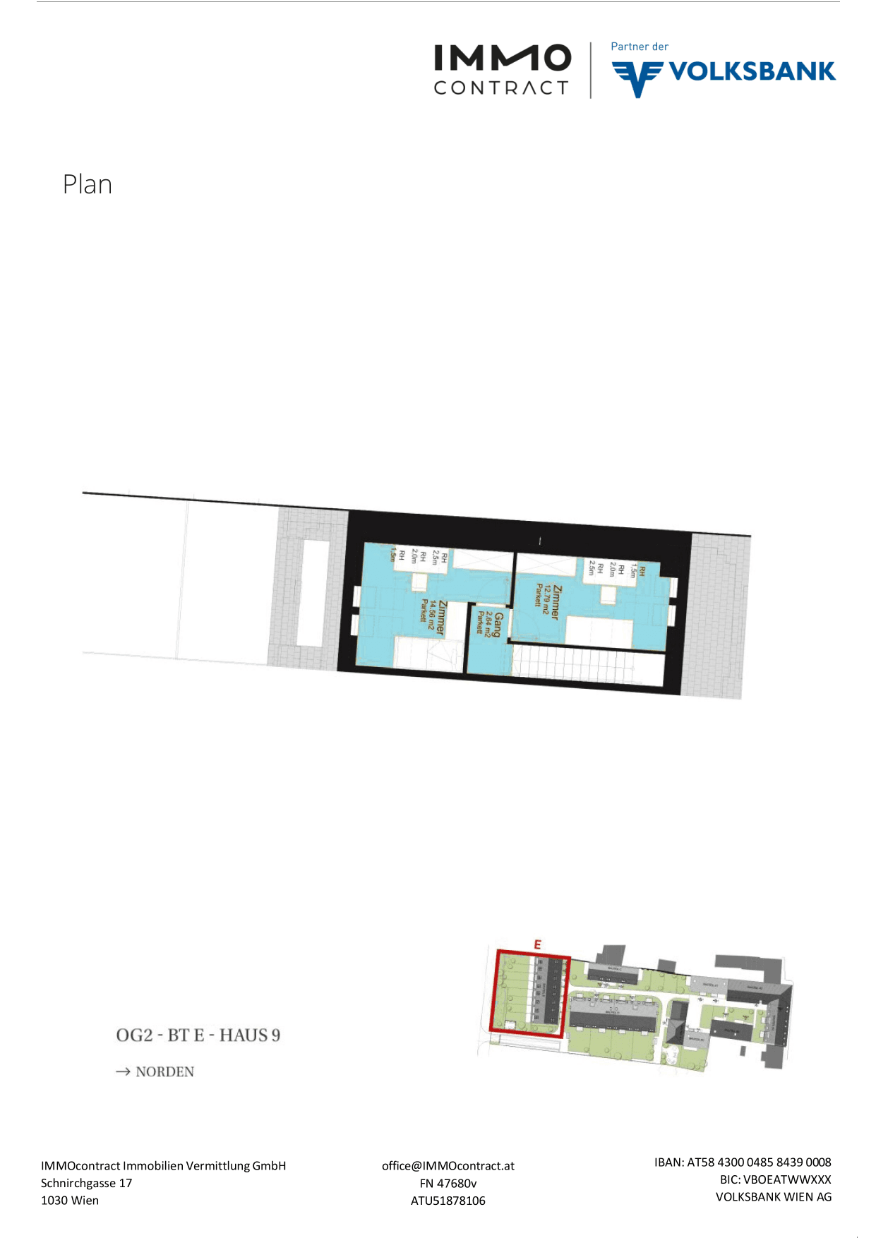 Grundriss Top 16469713 — Am Liesingbach — 4 Zimmer — 93,8 m² — Ground floor / 1st floor / 1st attic floor — Grundriss 3/3