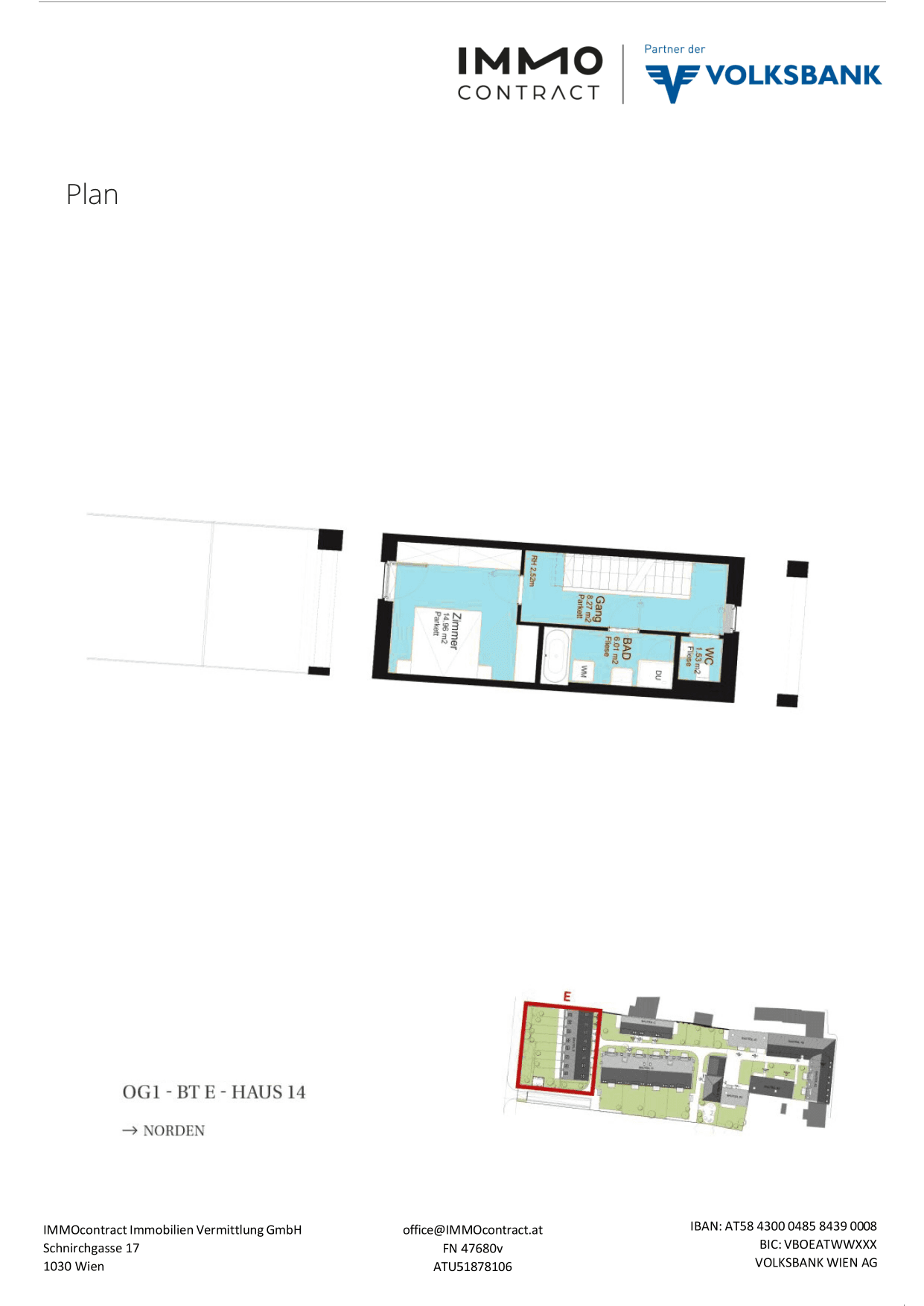Grundriss Top 16469728 — Am Liesingbach — 4 Zimmer — 95,8 m² — Ground floor / 1st floor / 1st attic floor — Grundriss 2/3