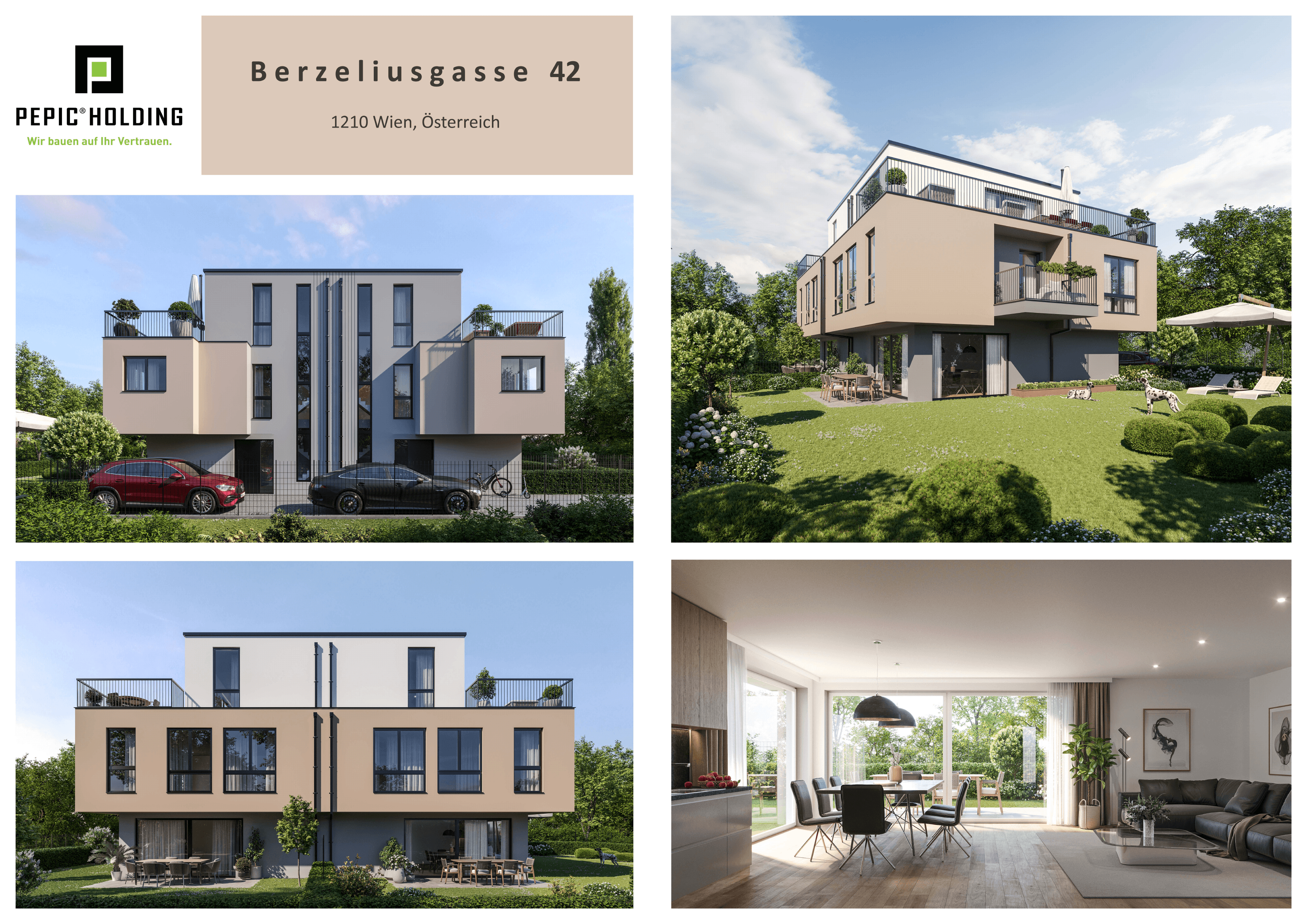 Grundriss HAUS 1 — Berzeliusgasse 42 — 5 Zimmer — 147,7 m² — Grundriss 1/2