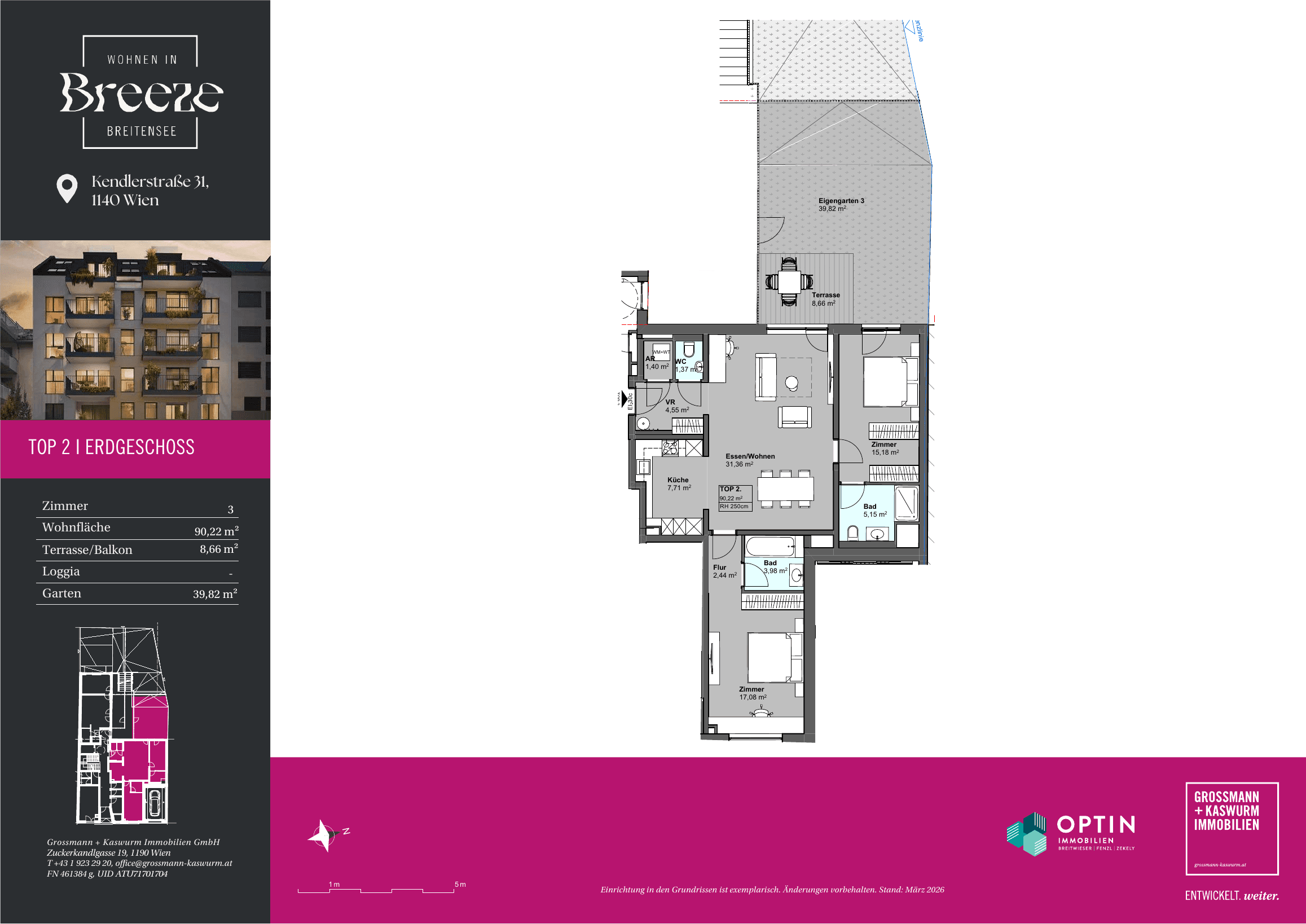 Grundriss Top 02 — BREEZE Breitensee — 3 Zimmer — 90,2 m² — Ground floor