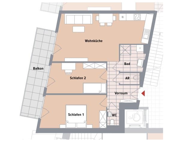 Grundriss 8 — Canavesegasse 4 — 5 Zimmer — 92,5 m² — 2nd floor