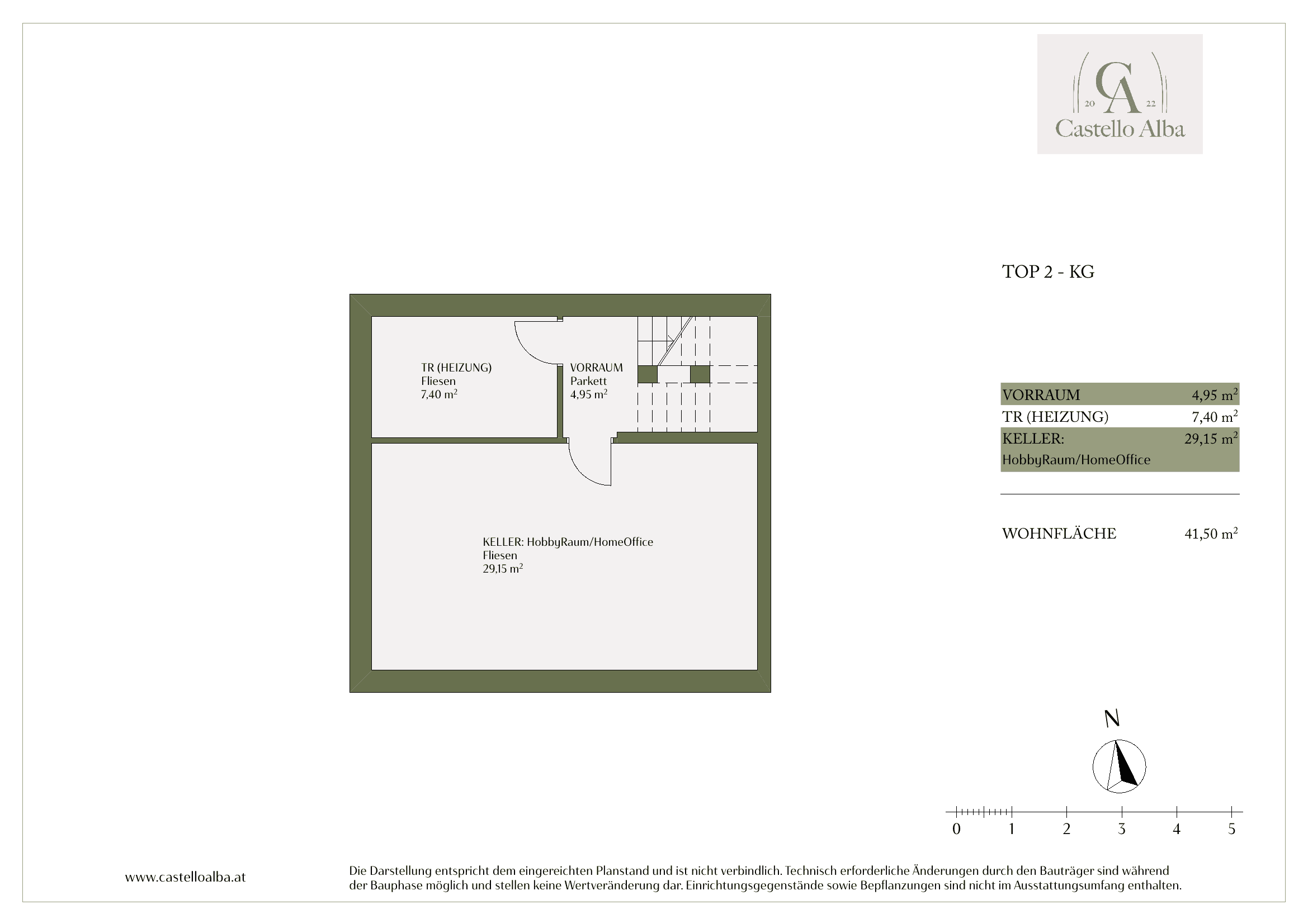Grundriss Top 2 — Castello Alba — 5 Zimmer — 152,8 m² — Ground floor / Upper floor / Attic floor — Grundriss 2/5