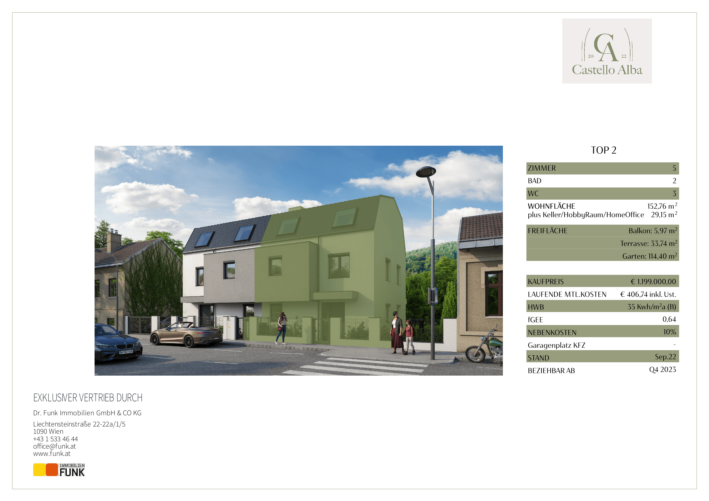 Grundriss Top 2 — Castello Alba — 5 Zimmer — 152,8 m² — Ground floor / Upper floor / Attic floor — Grundriss 1/5