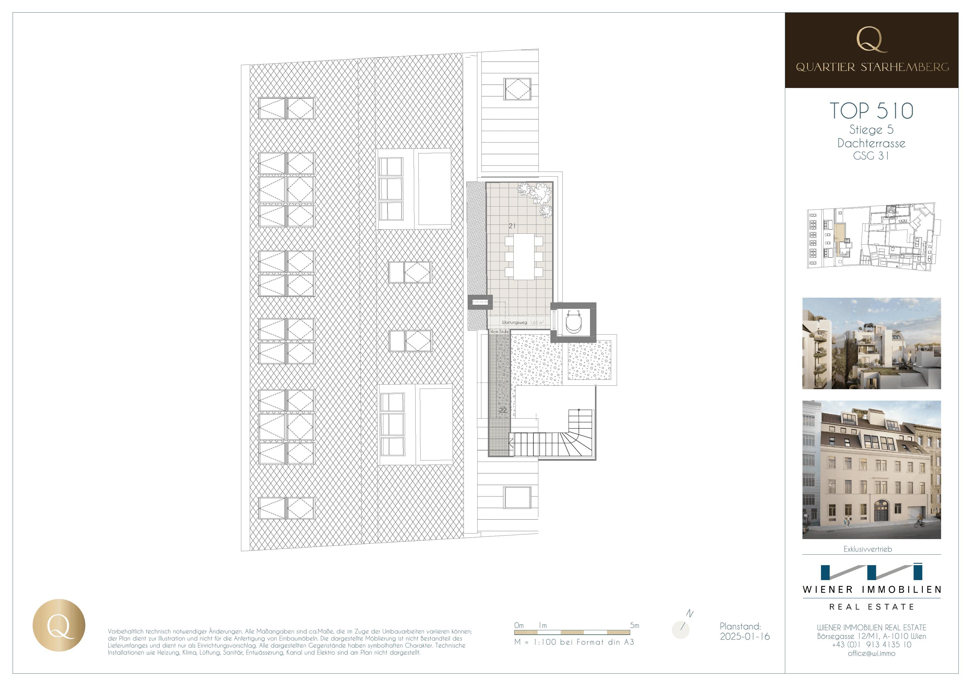 Grundriss Unit 510 — Chapeau 31 — 5 Zimmer — 241,1 m² — Penthouse level 2 / Penthouse — Grundriss 3/6