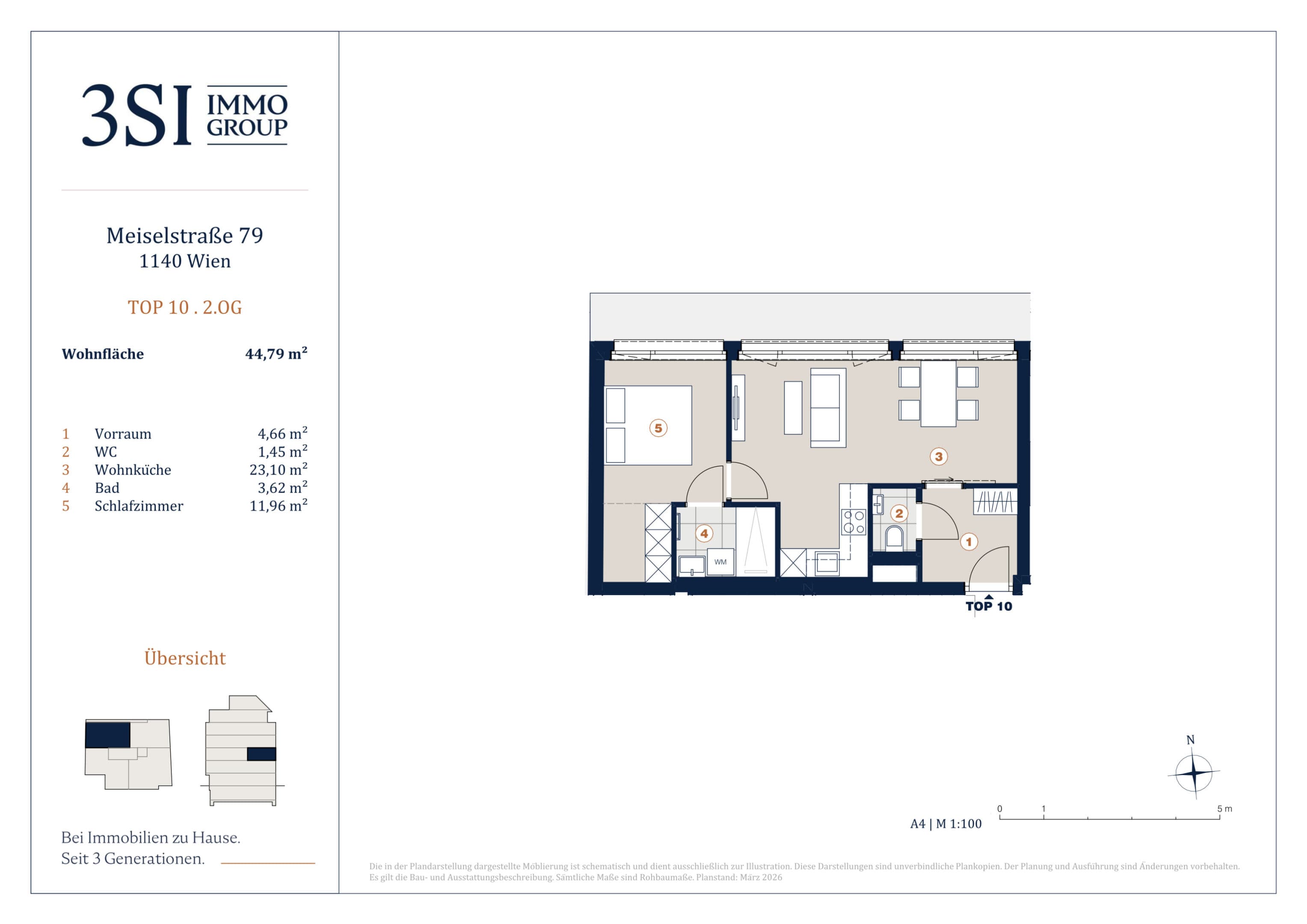 Grundriss Top 10 — Die Symbiose — 2 Zimmer — 44,8 m² — 2nd floor