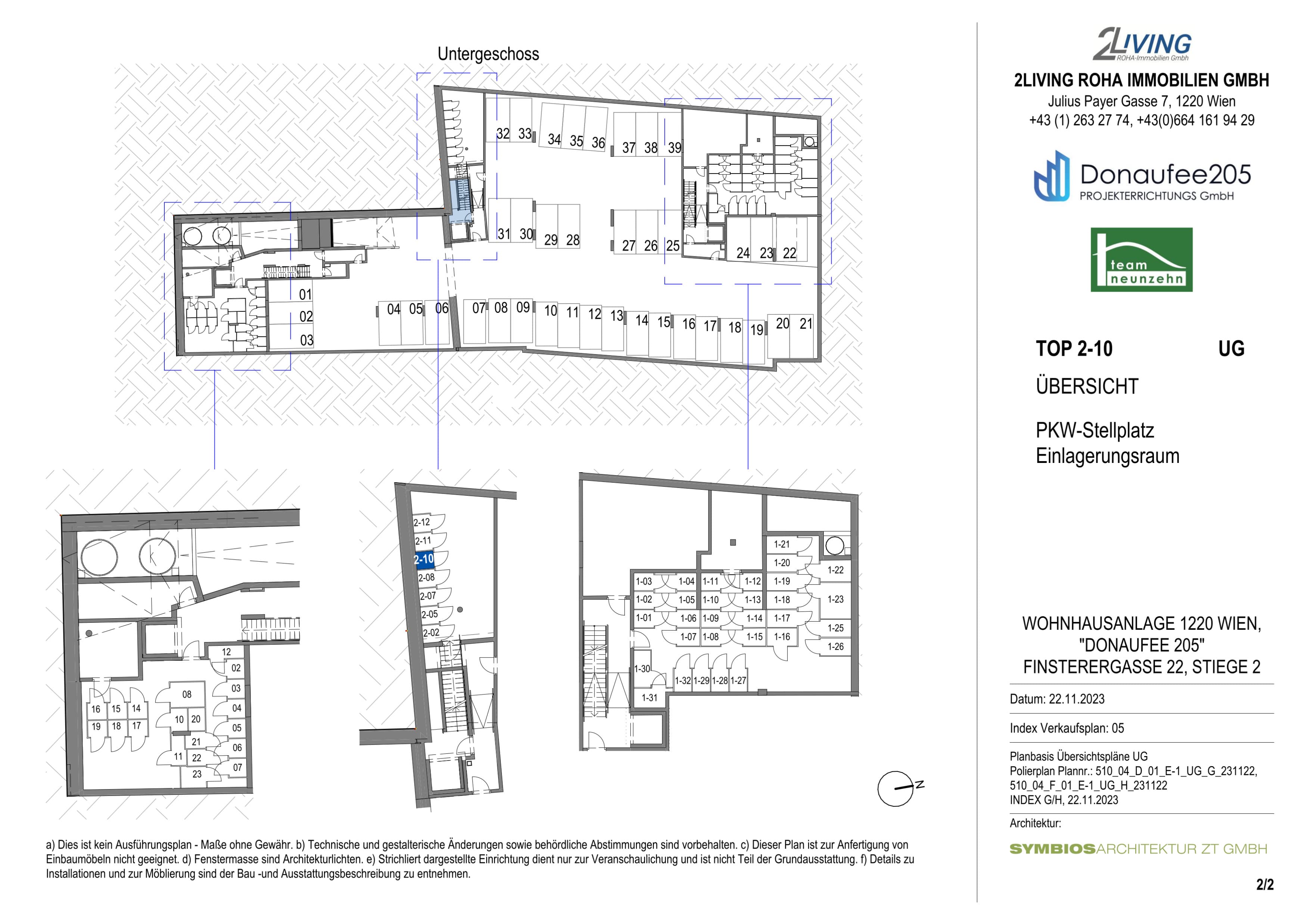 Grundriss Top 10 — Donaufee 205 — 2 Zimmer — 75 m² — 1st attic floor — Grundriss 2/2
