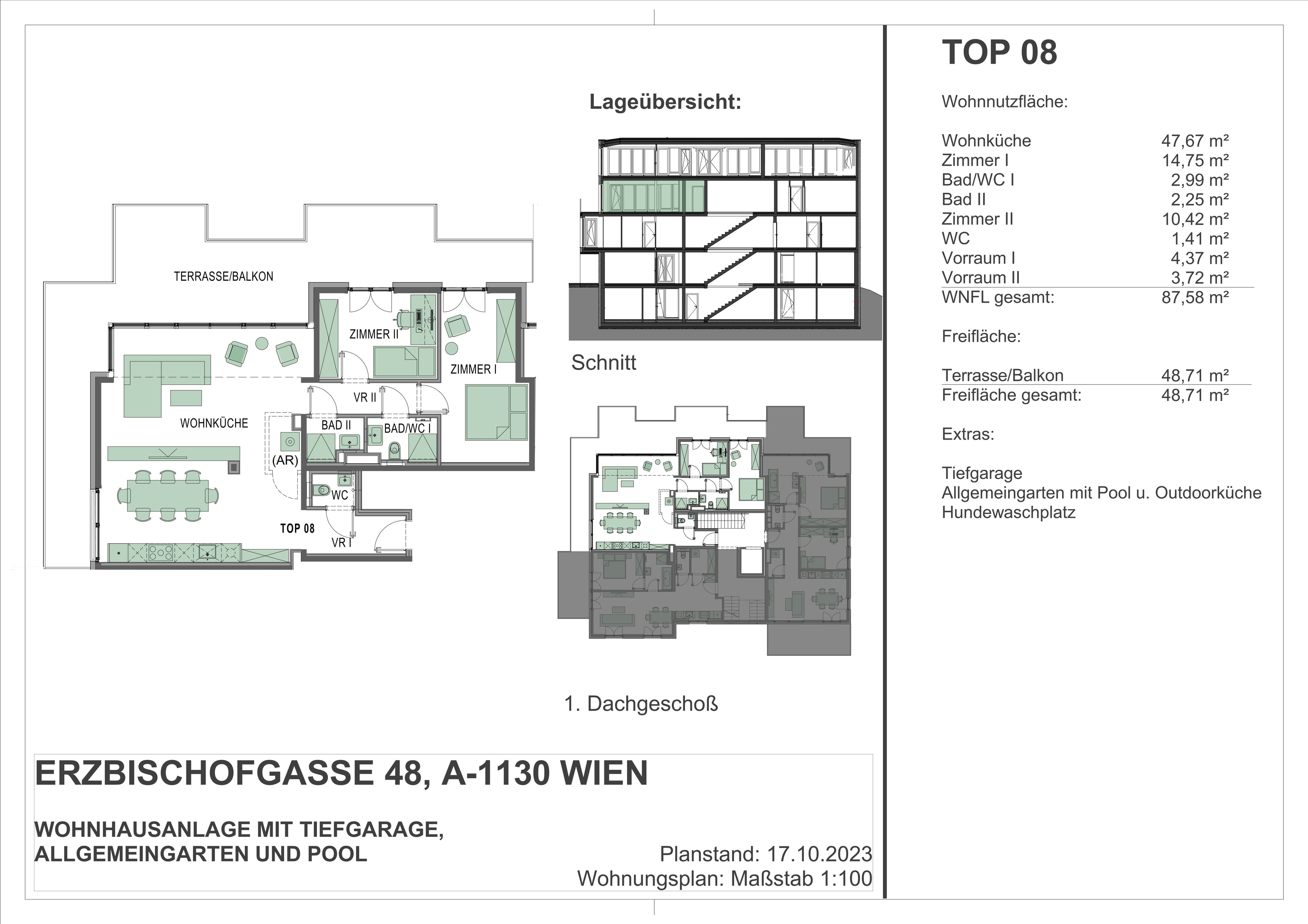 Grundriss 08 — Erzbischofgasse 48 (BeLeaf) — 3 Zimmer — 87,6 m² — 1st attic floor