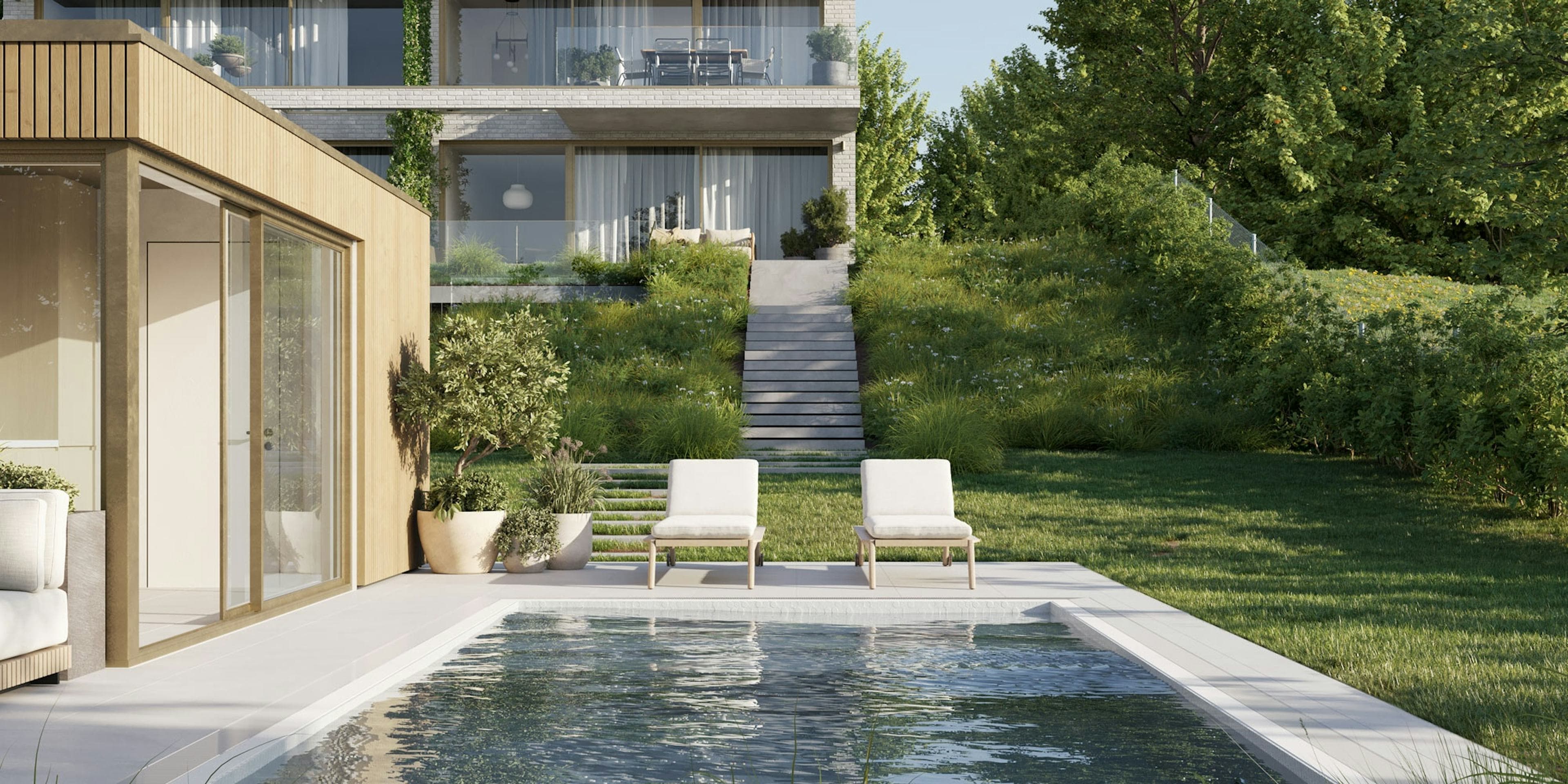 Grundriss TOP 01 — Finest — 5 Zimmer — 252,8 m² — Garden Apartment: Elegantes Apartment mit drei Terrassen und großzügigem Garten, Crownd. Signature, Virtuelle Tour — Grundriss 4/6