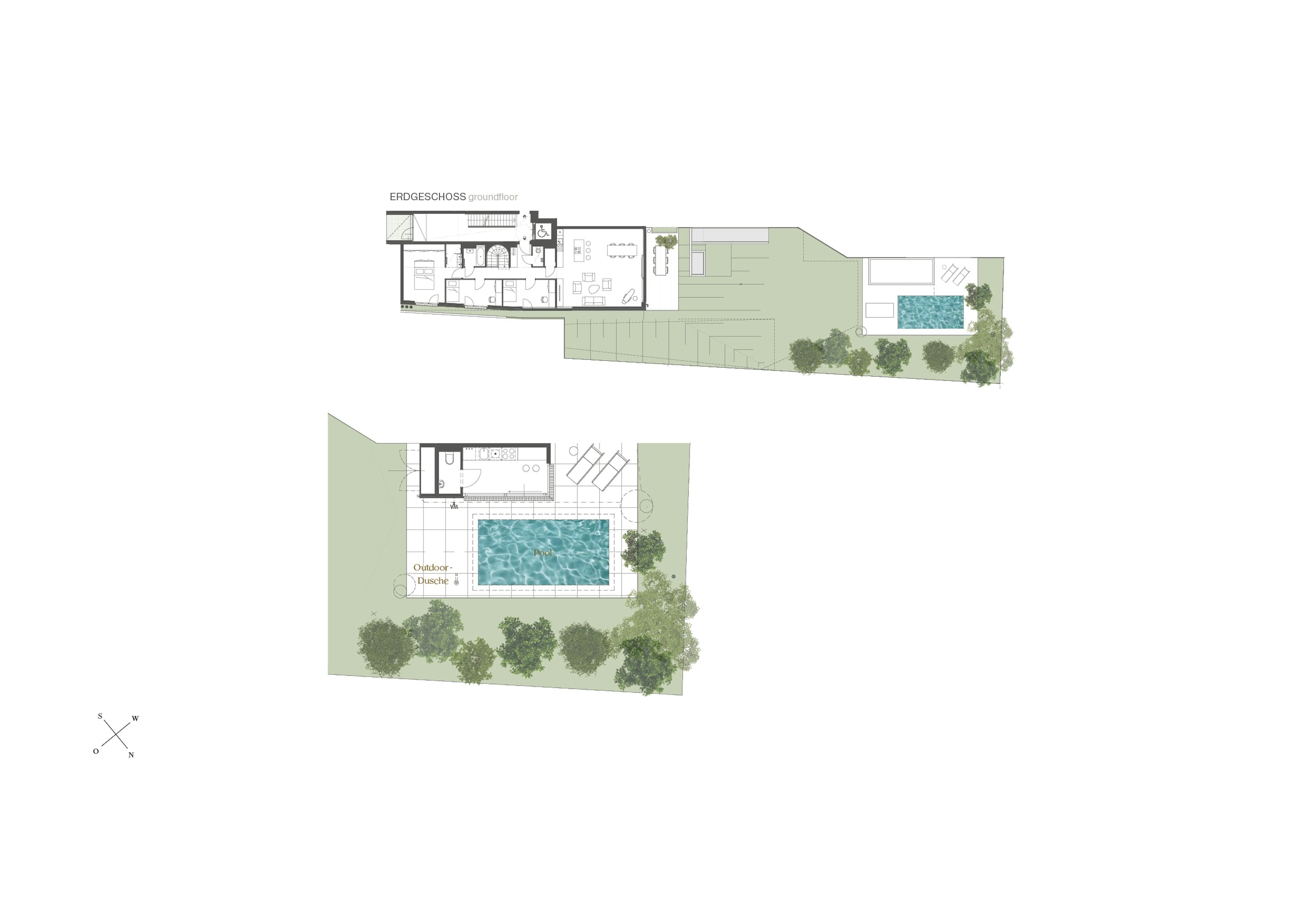 Grundriss TOP 02 — Finest — 4 Zimmer — 262,3 m² — Garden Apartment: Privater Indoor Spa-Bereich inklusive Pool im Garten, Crownd. Signature, Virtuelle Tour — Grundriss 9/9