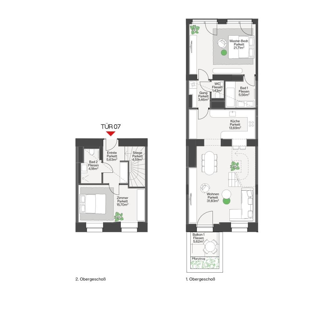 Grundriss ECHO Top 07 — Funkhaus — 3 Zimmer — 103,2 m² — 4th floor