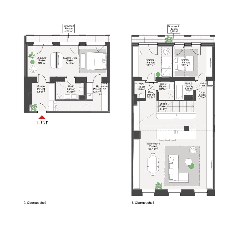 Grundriss ECHO Top 11 — Funkhaus — 4 Zimmer — 166 m² — 4th floor