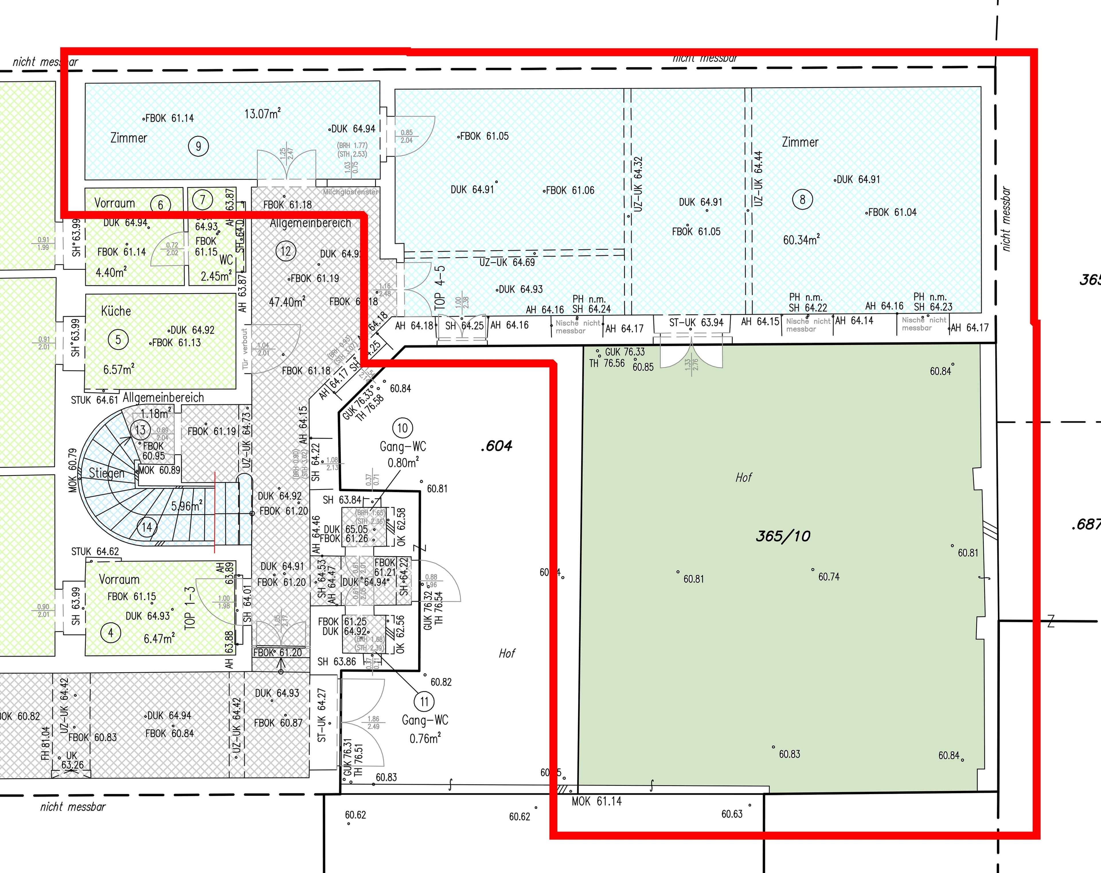 Grundriss Top 4 + 5 — Gablenzgasse 34 — 2 Zimmer — 73 m² — Ground floor — Grundriss 1/8
