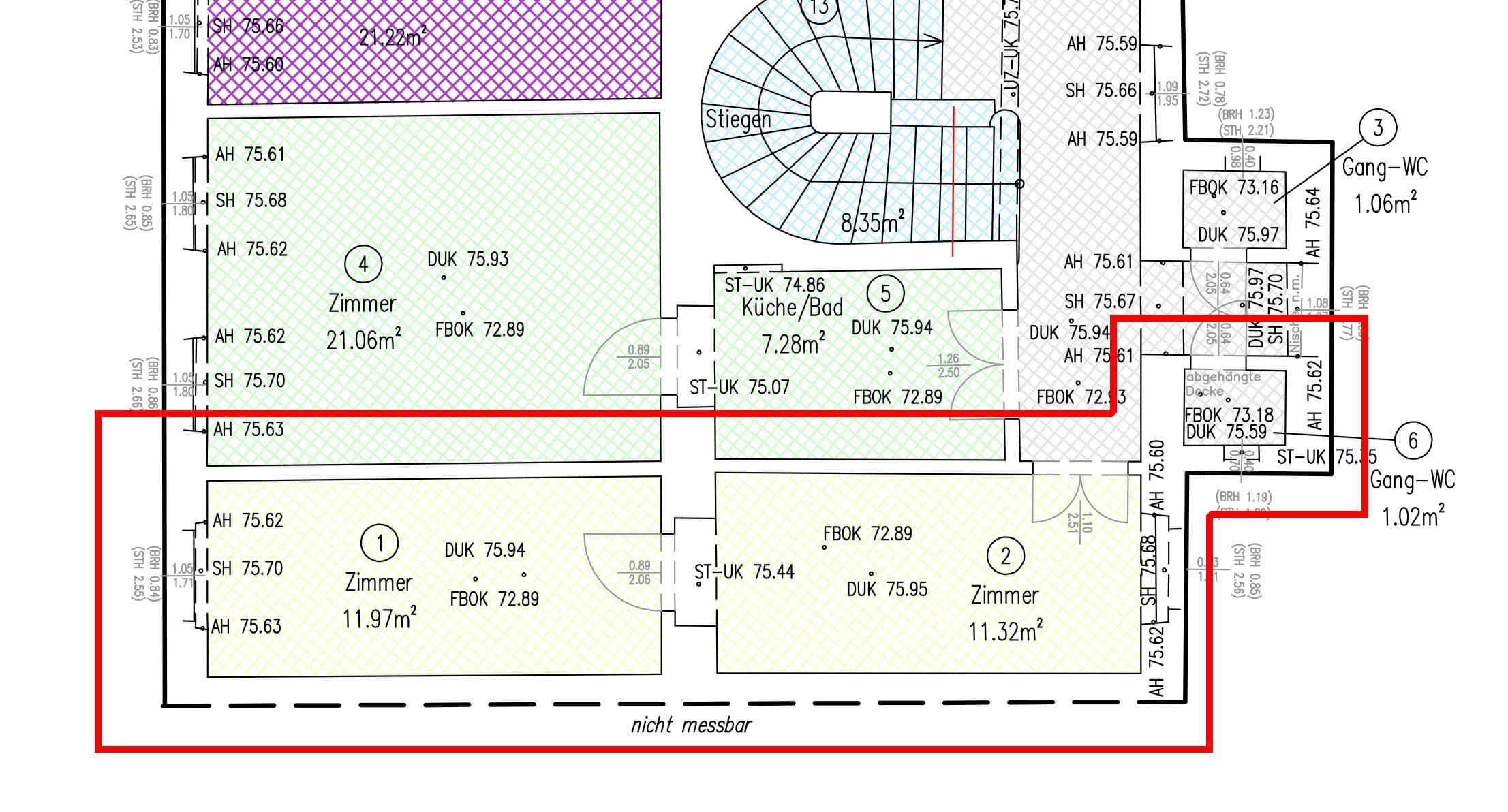 Grundriss Top 19 — Gablenzgasse 34 — 1 Zimmer — 23 m² — 3rd floor — Grundriss 1/4