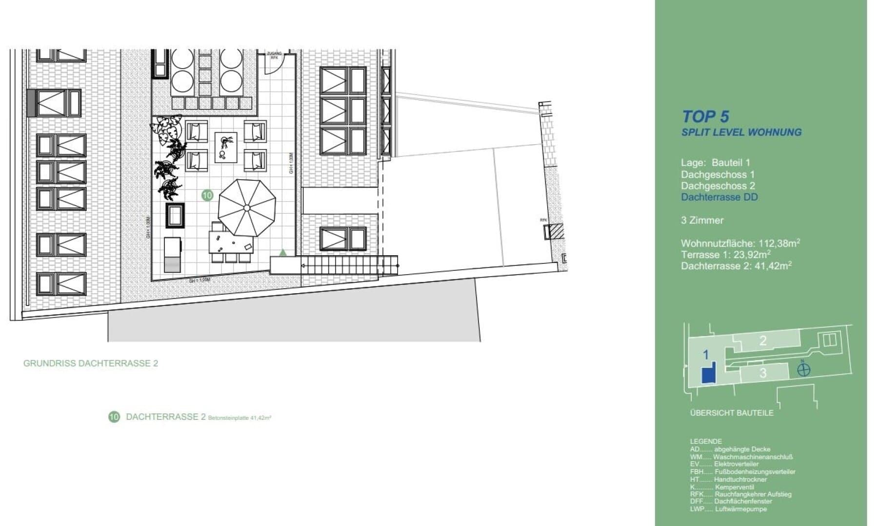Grundriss Top 5 — Gallgasse 17 — 112 m² — 1st attic floor — Grundriss 2/2