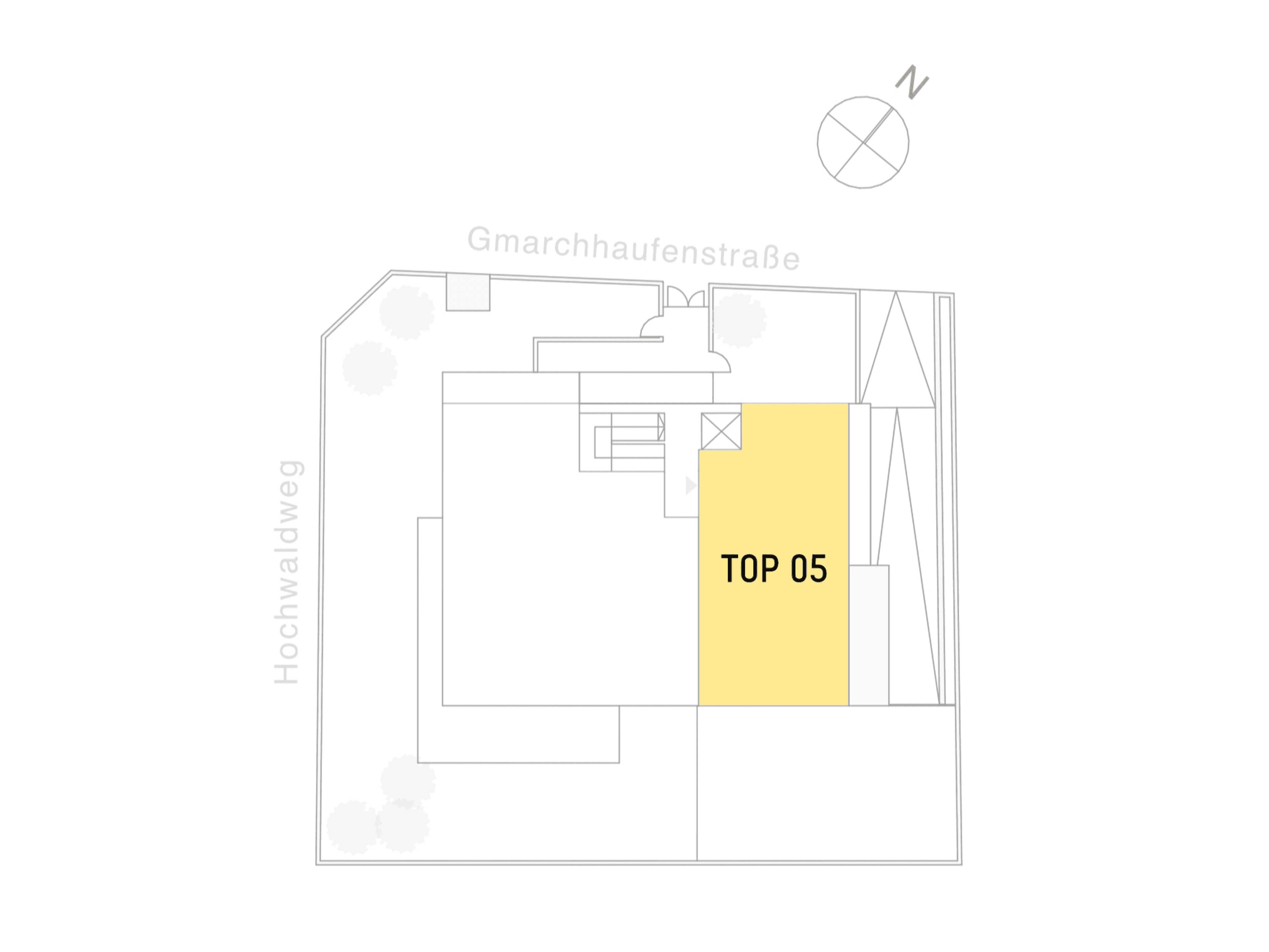 Grundriss Top 5 — Gmarchhaufenstraße 6 — 2 Zimmer — 65 m² — 1st attic floor — Grundriss 2/2