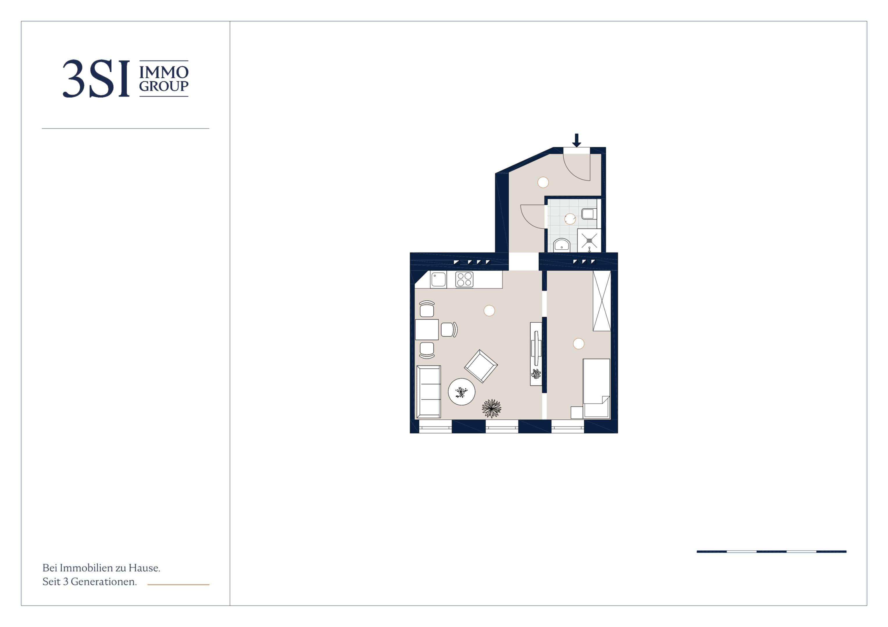 Grundriss Top 22 — Hardtmuthgasse 112 — 2 Zimmer — 41,3 m² — 2nd floor