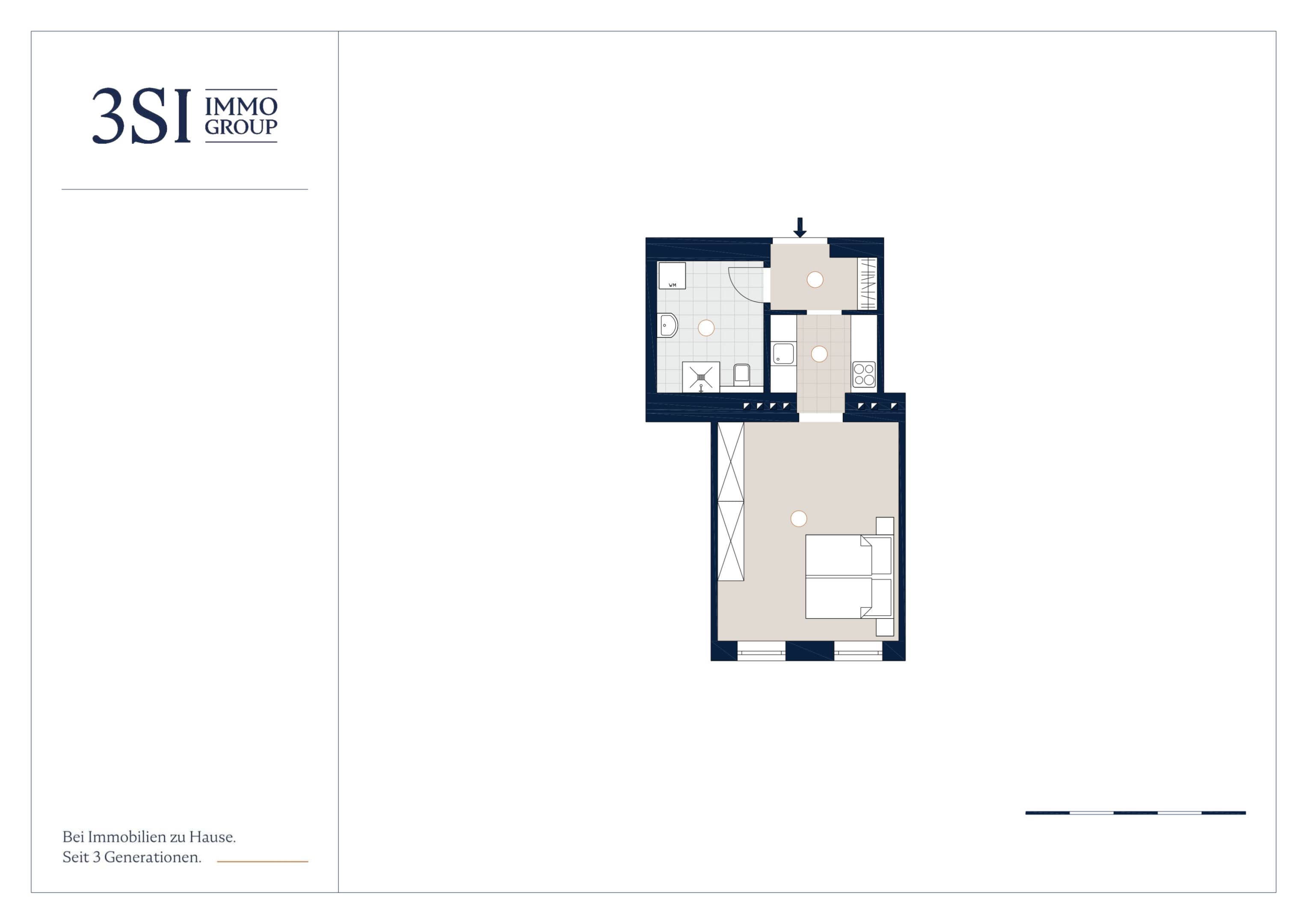 Grundriss Top 19 — Hardtmuthgasse 112 — 1 Zimmer — 34,9 m² — 2nd floor