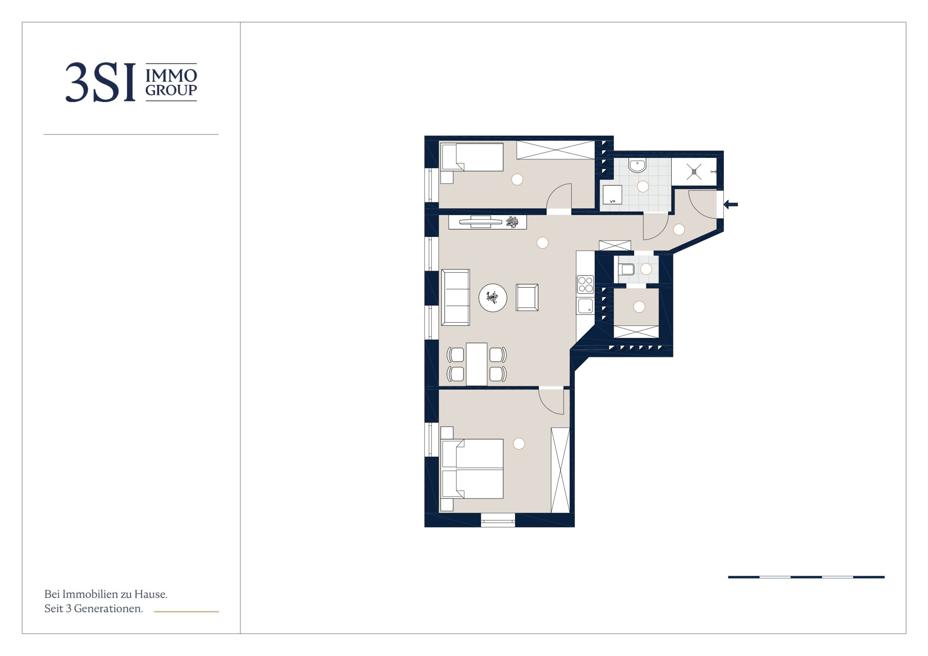 Grundriss Top 45 — Hardtmuthgasse 112 — 3 Zimmer — 63,7 m² — 4th floor
