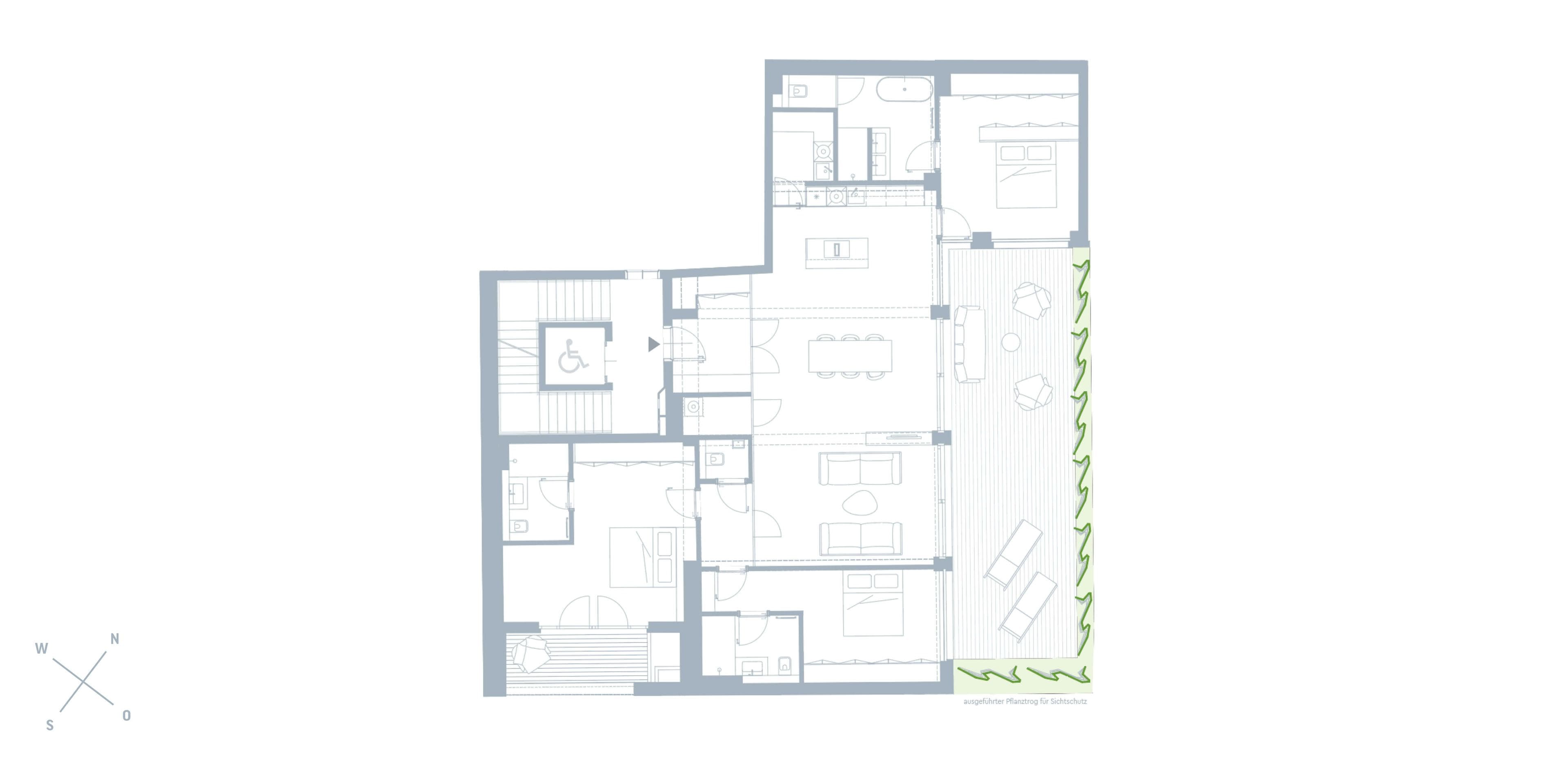 Grundriss TOP 2.1 — Hay Joe — 5 Zimmer — 166,8 m² — TOWNHOUSE: Loft im Industrial Design - 4m Raumhöhe und Freiflächen, Crownd. Signature, Virtuelle Tour — Grundriss 4/4