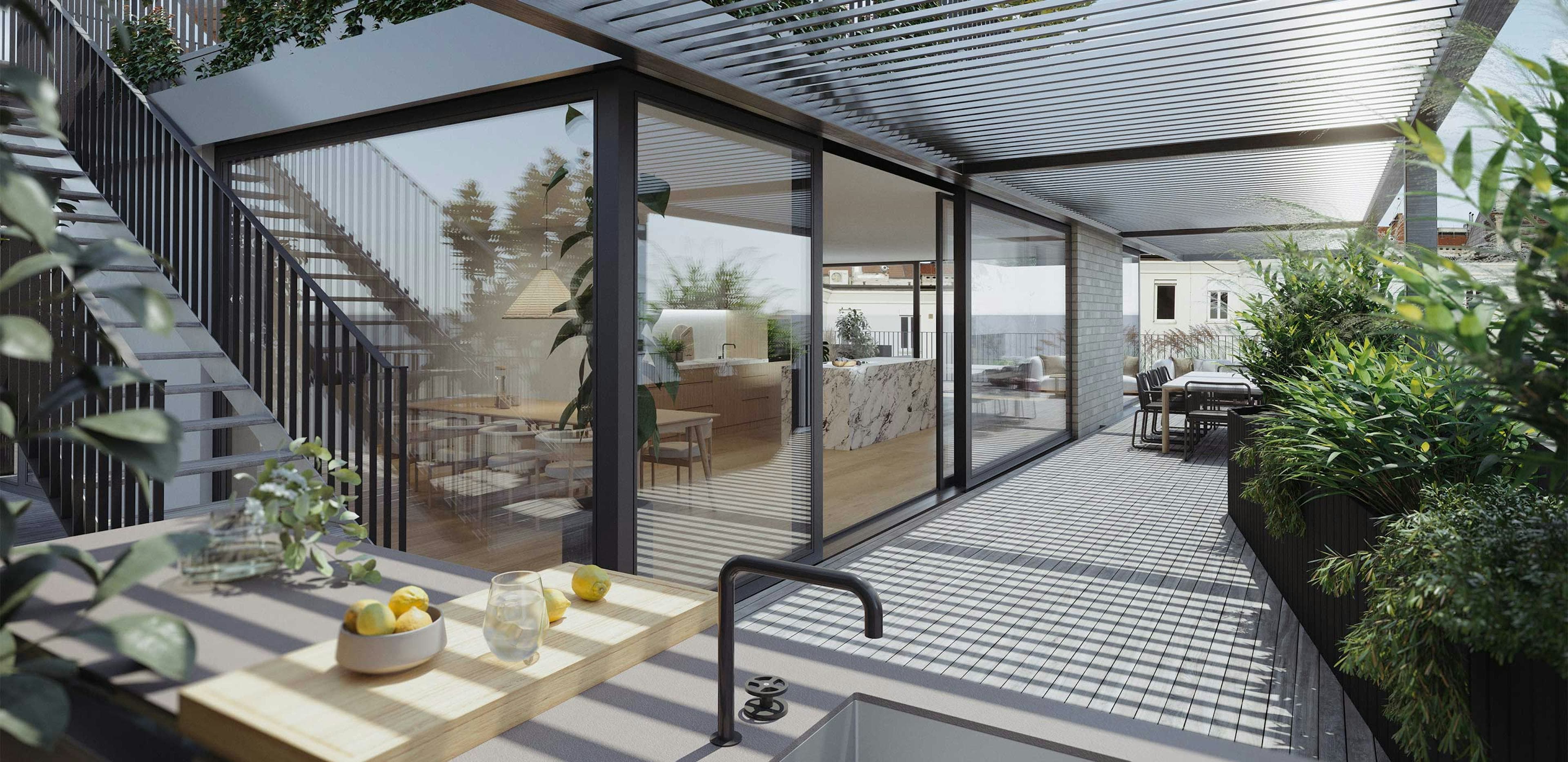 Grundriss TOP 2.8 — Hay Joe — 6 Zimmer — 186,9 m² — PENTHOUSE: Erstklassige Architektur - Privates Pooldeck in Innenstadtnähe, Crownd. Signature, Virtuelle Tour — Grundriss 2/10