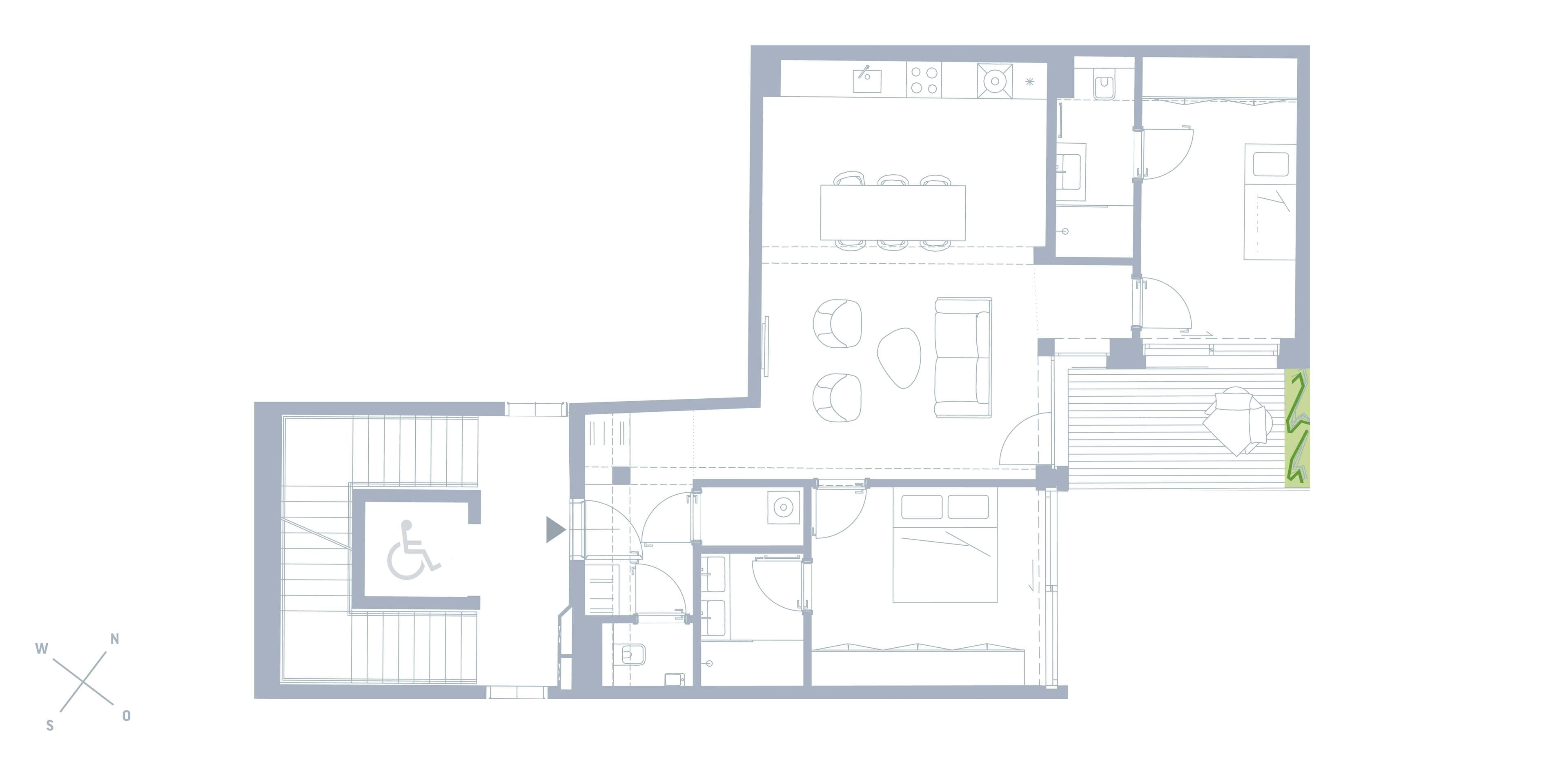 Grundriss TOP 2.5 — Hay Joe — 3 Zimmer — 83,6 m² — TOWNHOUSE: Elegantes Familienapartment in zentraler Lage — Grundriss 3/3