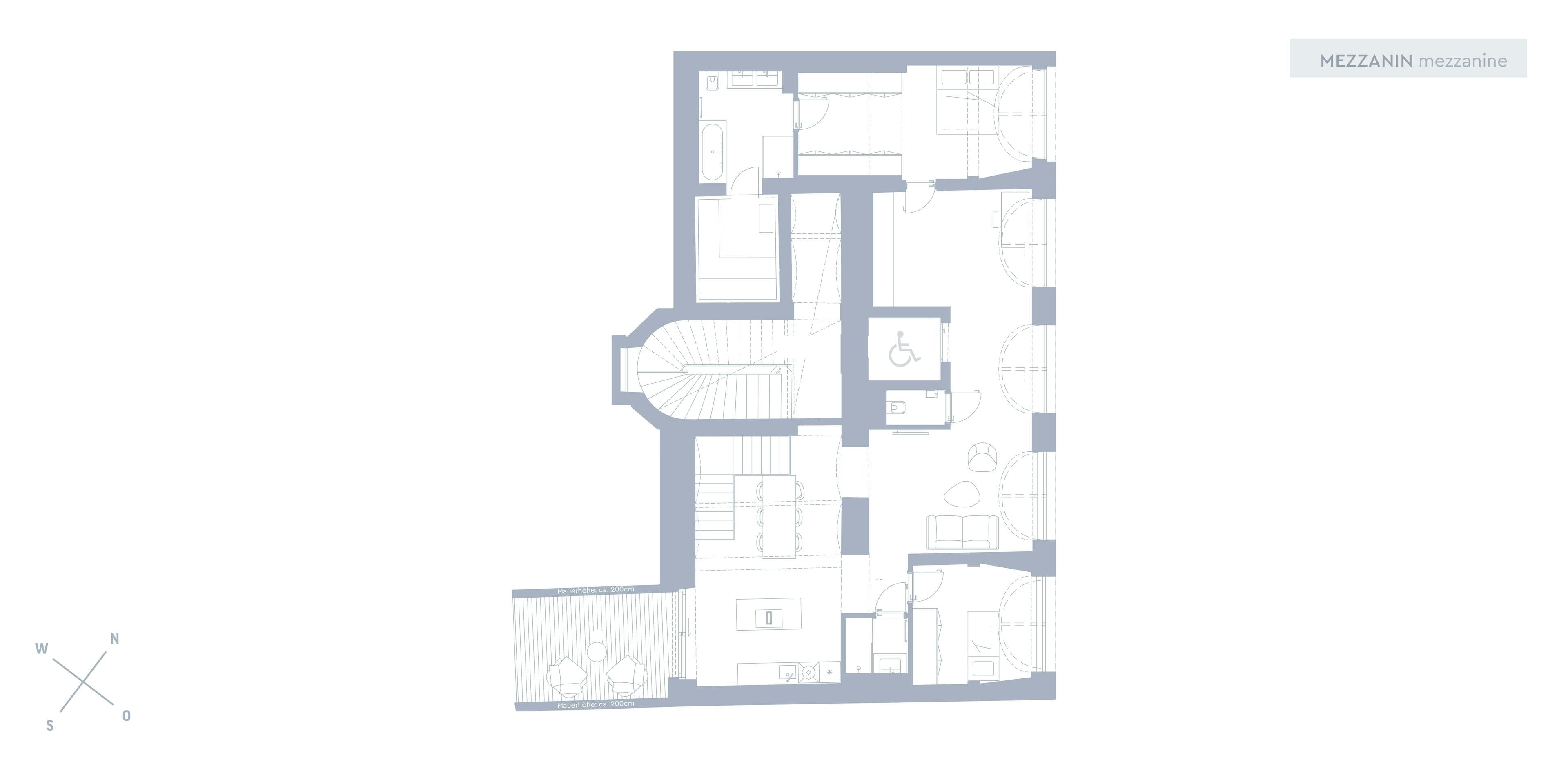 Grundriss TOP 1.1 — Hay Joe — 5 Zimmer — 153,9 m² — ART NOUVEAU HOUSE: Altbau Chic in bester Lage mit Freifläche, Crownd. Signature, Virtuelle Tour — Grundriss 3/3