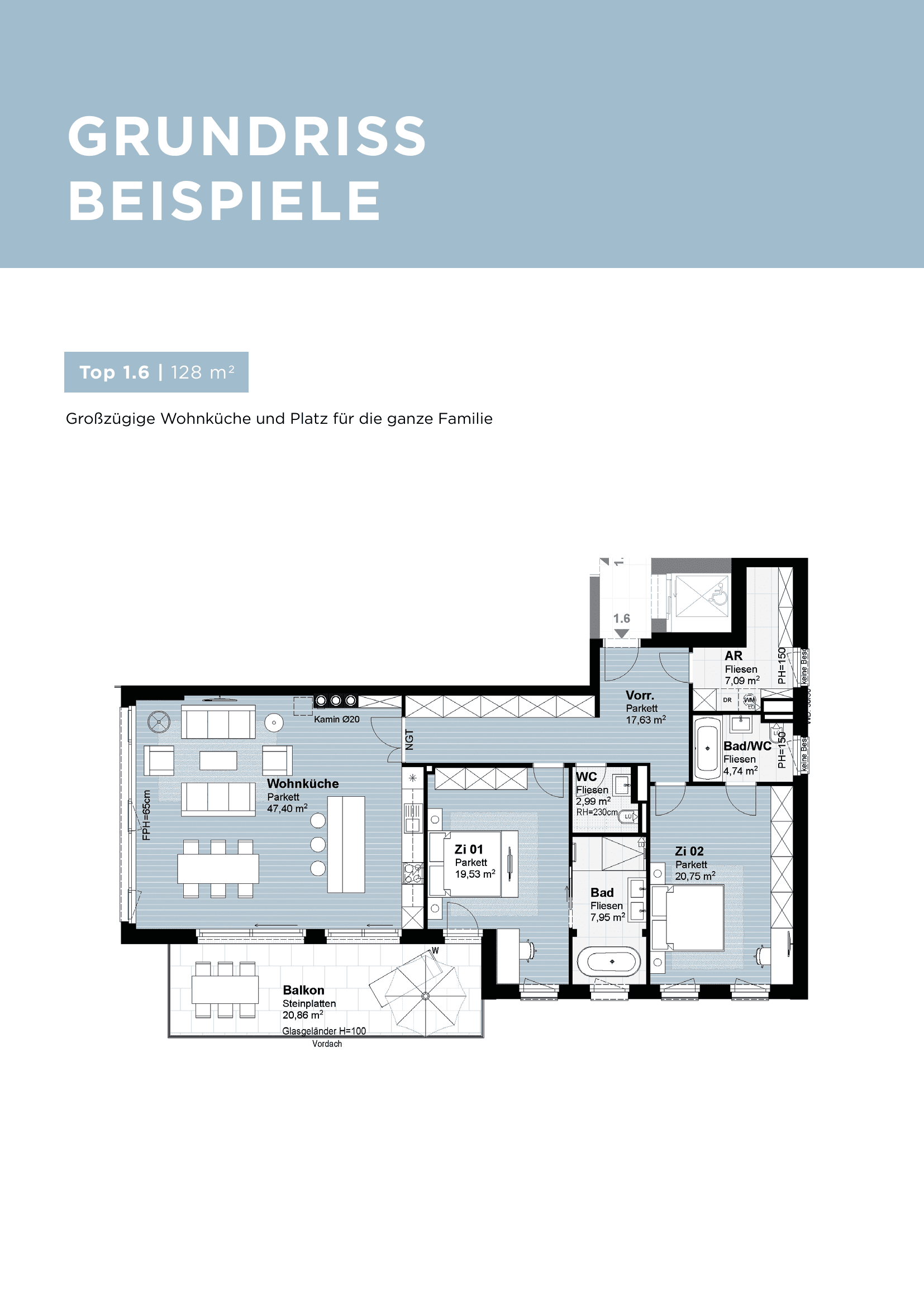 Grundriss Top 1.1 + 1.2 — Heavenly am Schafberg — 189 m² — Ground floor — Grundriss 12/30