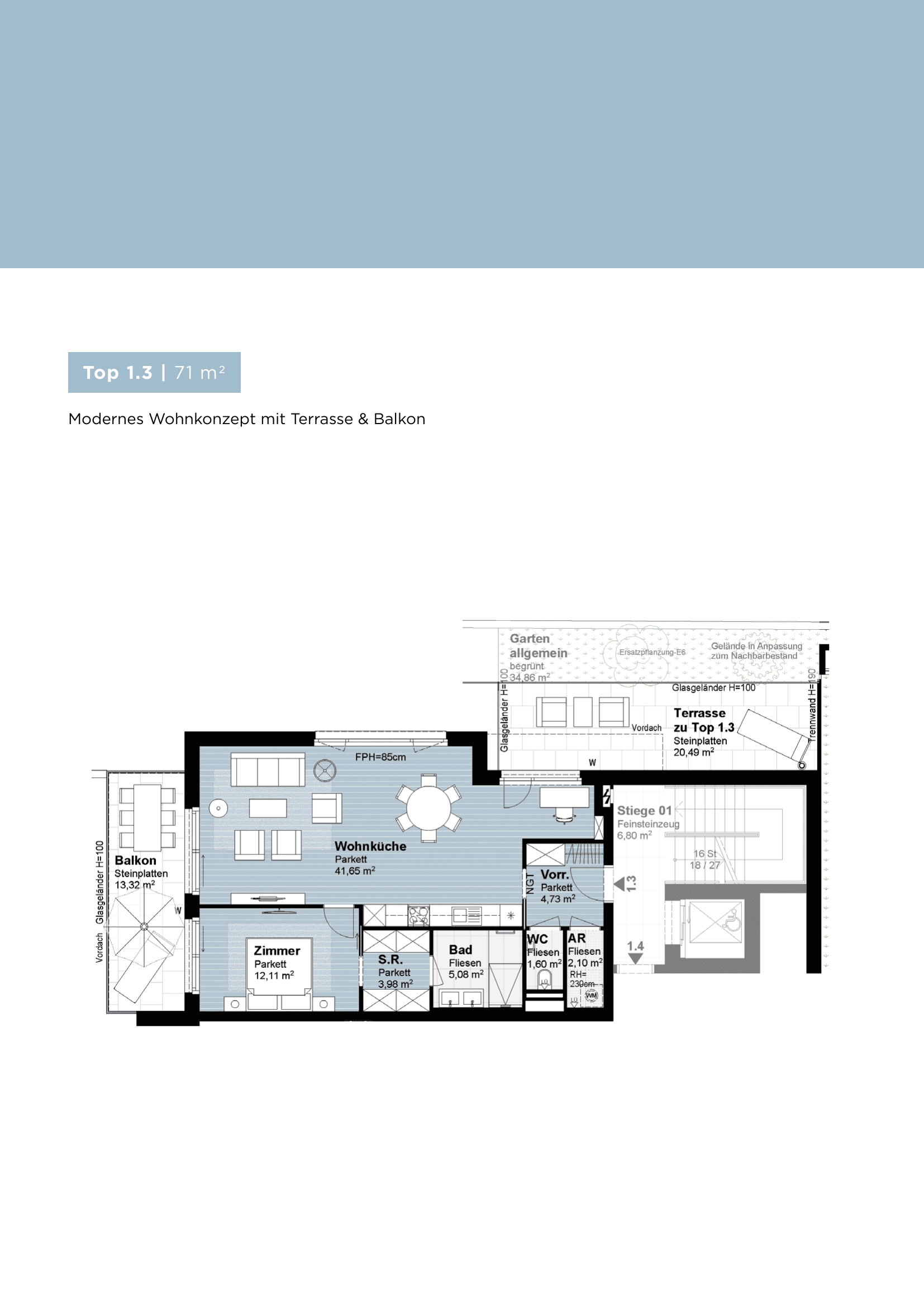 Grundriss Top 1.1 + 1.2 — Heavenly am Schafberg — 189 m² — Ground floor — Grundriss 11/30