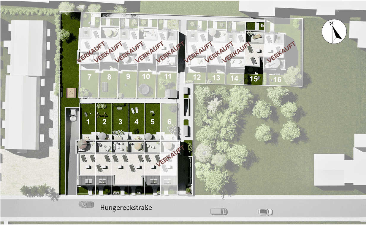 Grundriss Haus 15 — Reihenhäuser Wien-Liesing — 4 Zimmer — 114 m² — 4 Ebenen — Eigengarten, Dachterrasse — Grundriss 5/5