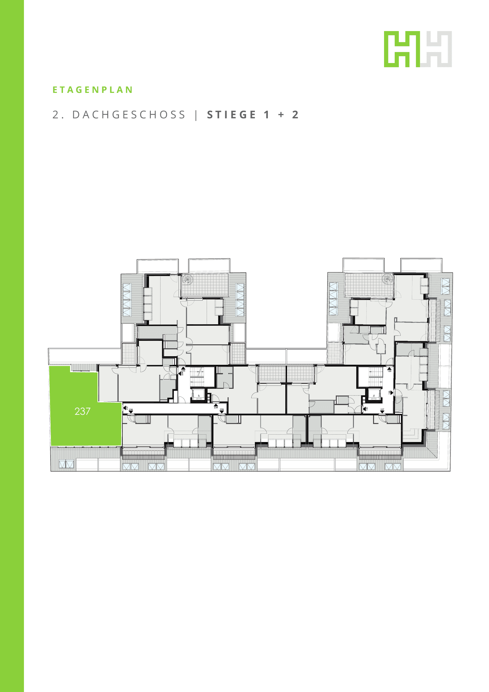 Grundriss 237 — Josef-Ruston-Gasse 28 — 3 Zimmer — 73,2 m² — bezugsfertig — Grundriss 1/2