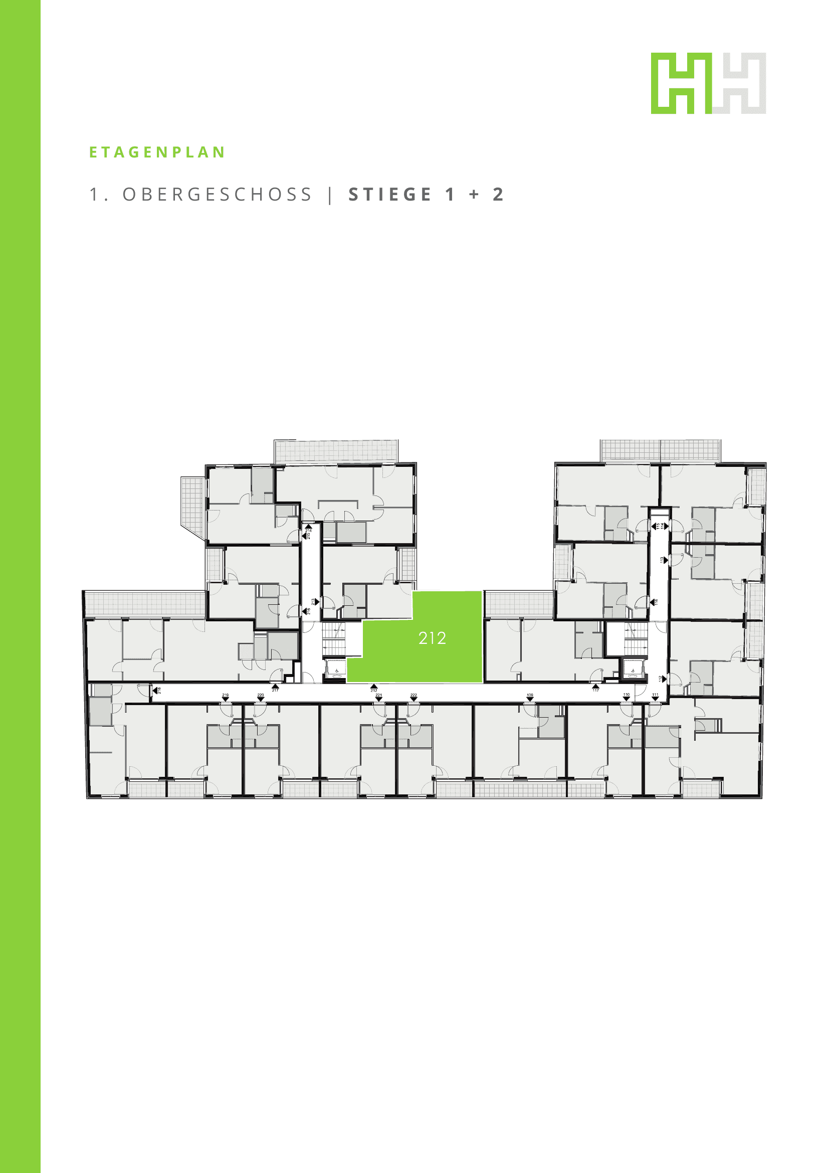 Grundriss 212 — Josef-Ruston-Gasse 28 — 2 Zimmer — 47,3 m² — bezugsfertig — Grundriss 1/2