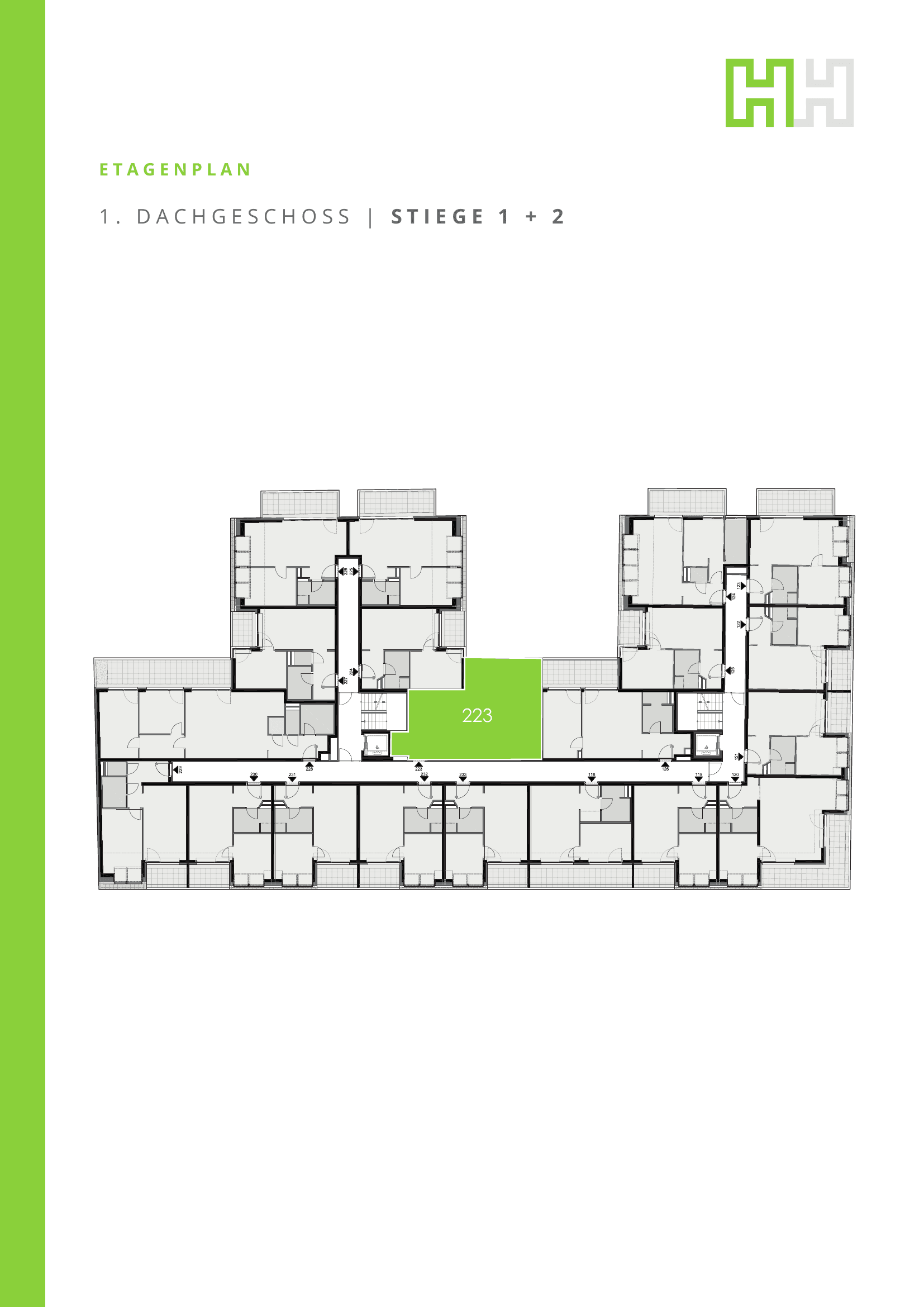 Grundriss 223 — Josef-Ruston-Gasse 28 — 2 Zimmer — 47,3 m² — bezugsfertig — Grundriss 1/2