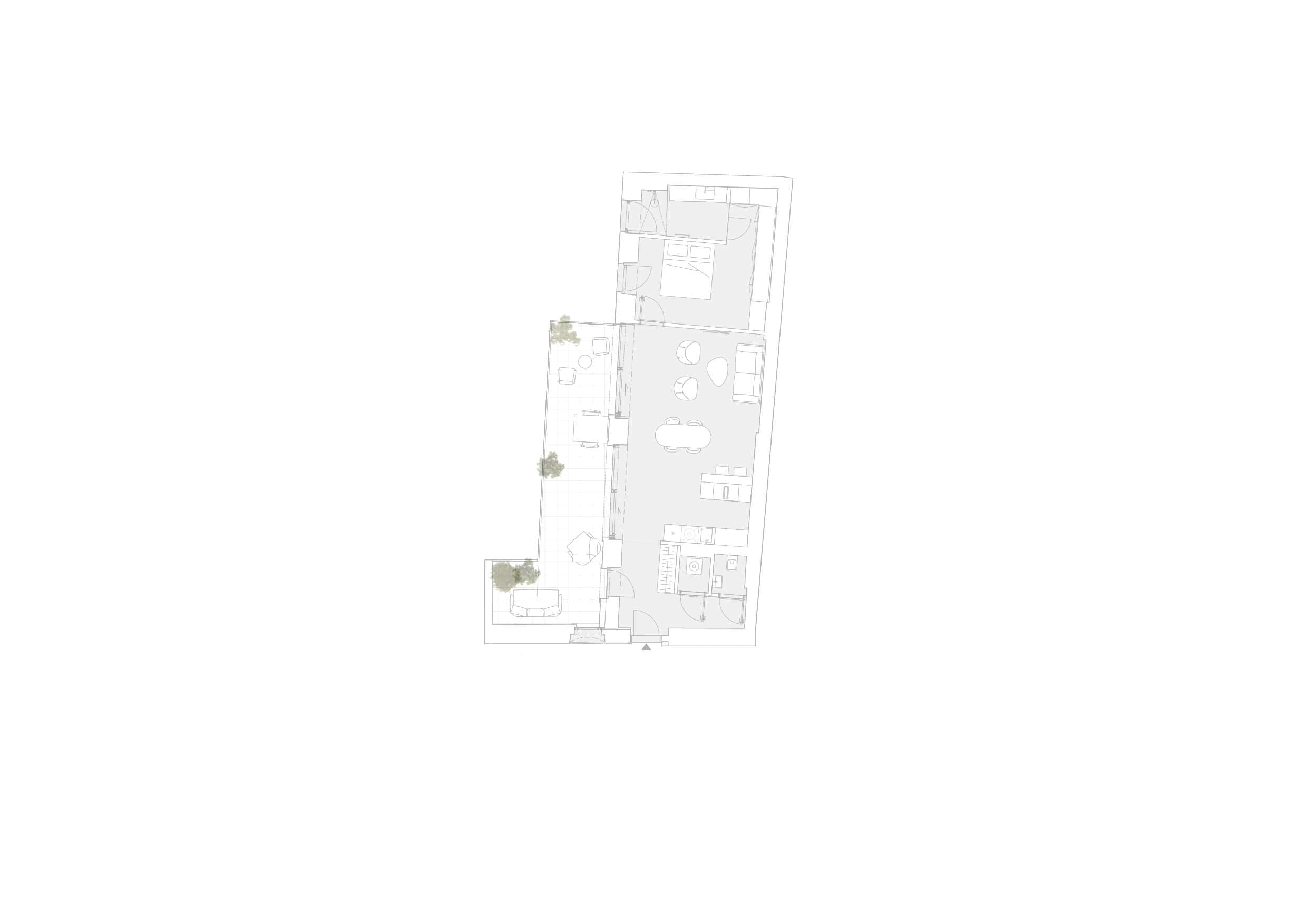 Grundriss Top 11 — Ruban — Kaiserstraße 52 — 2 Zimmer — 69,7 m² — 2nd floor