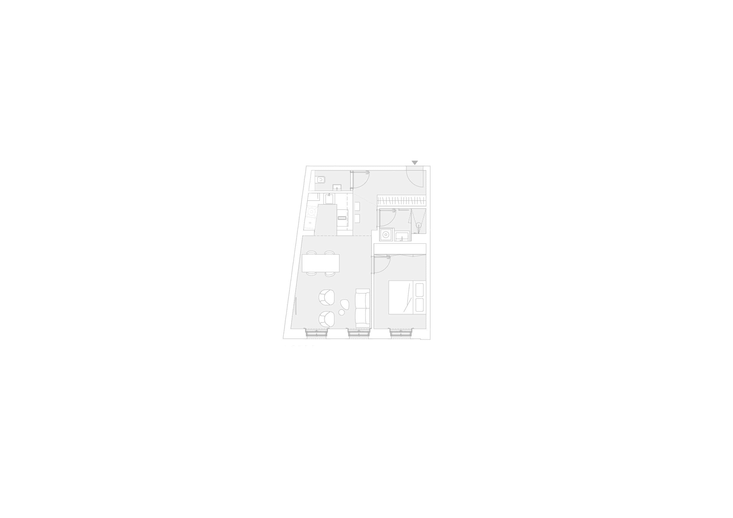 Grundriss Top 7 — Ruban — Kaiserstraße 52 — 2 Zimmer — 53,6 m² — 2nd floor