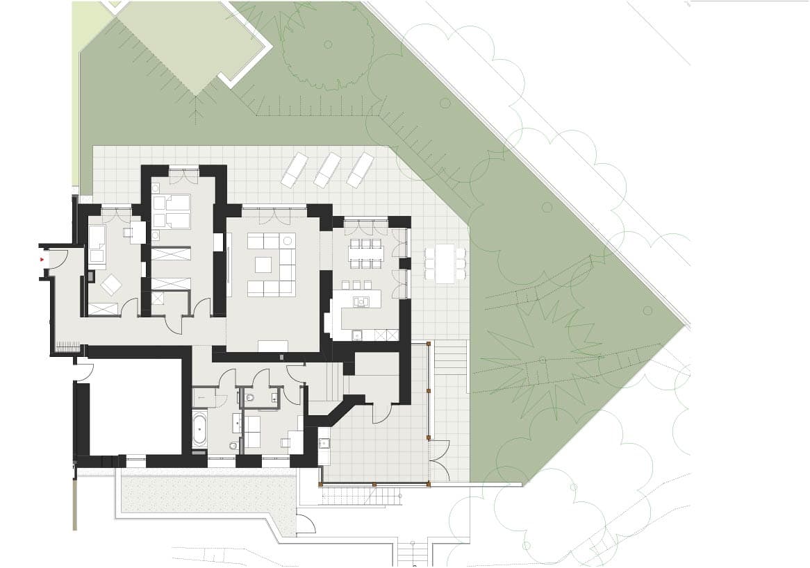 Grundriss Top 1 — Twin Estates — 4 Zimmer — 144 m² — Ground floor