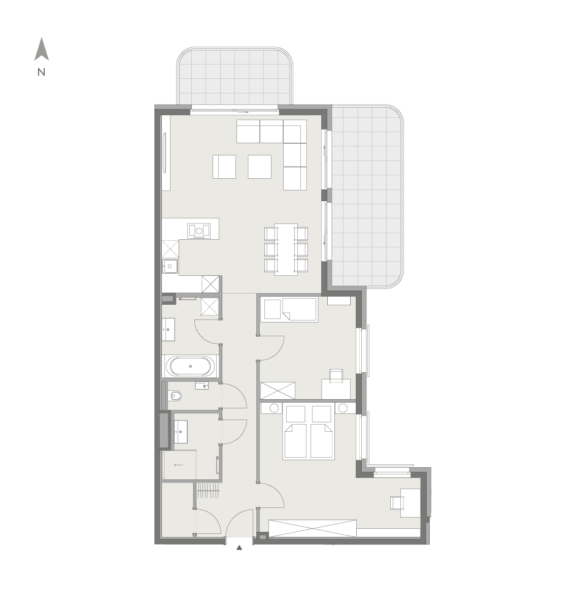 Grundriss Top 13 — Twin Estates — 3 Zimmer — 92 m² — 2nd floor