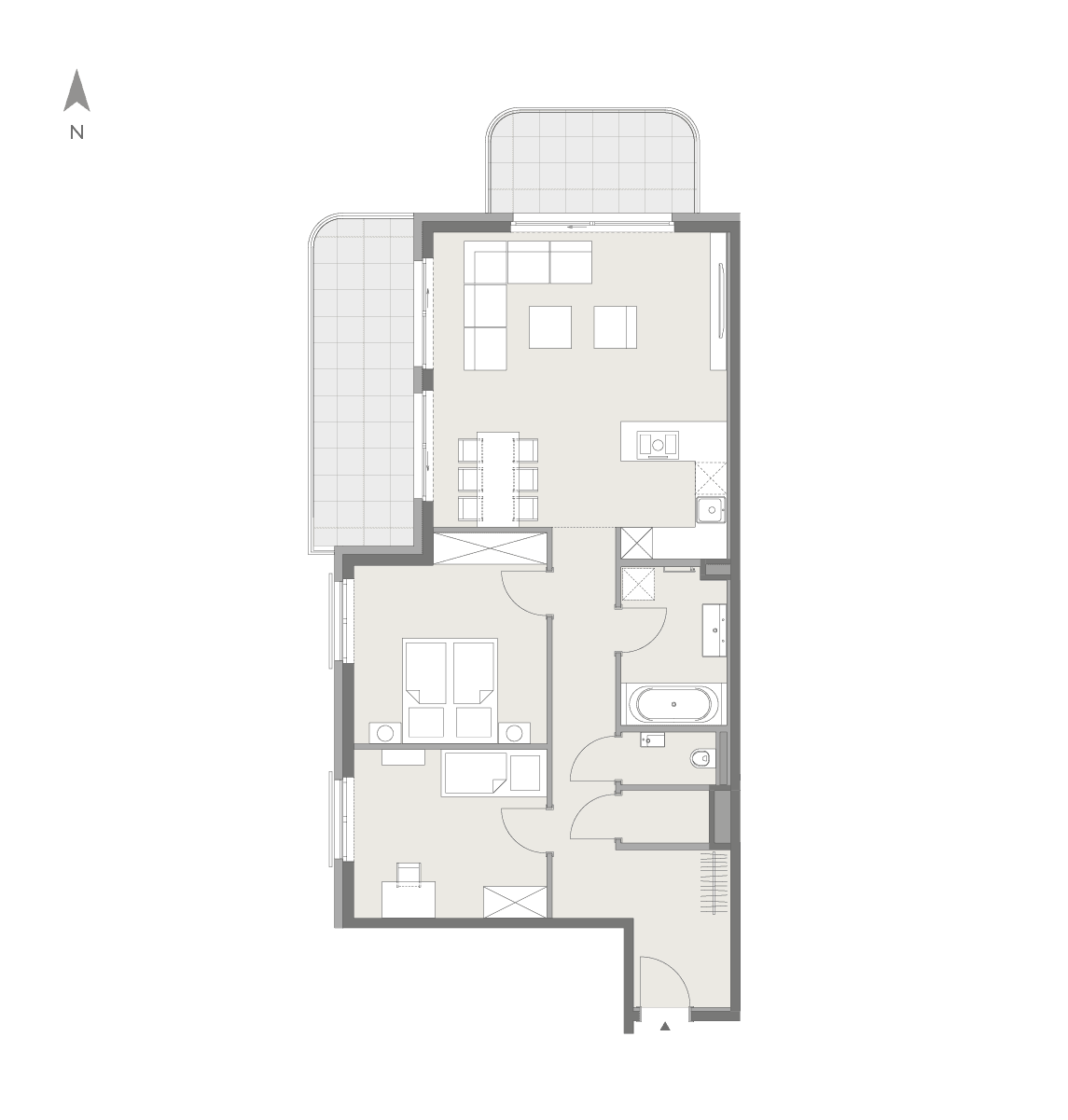 Grundriss Top 7 — Twin Estates — 3 Zimmer — 82 m² — 1st floor